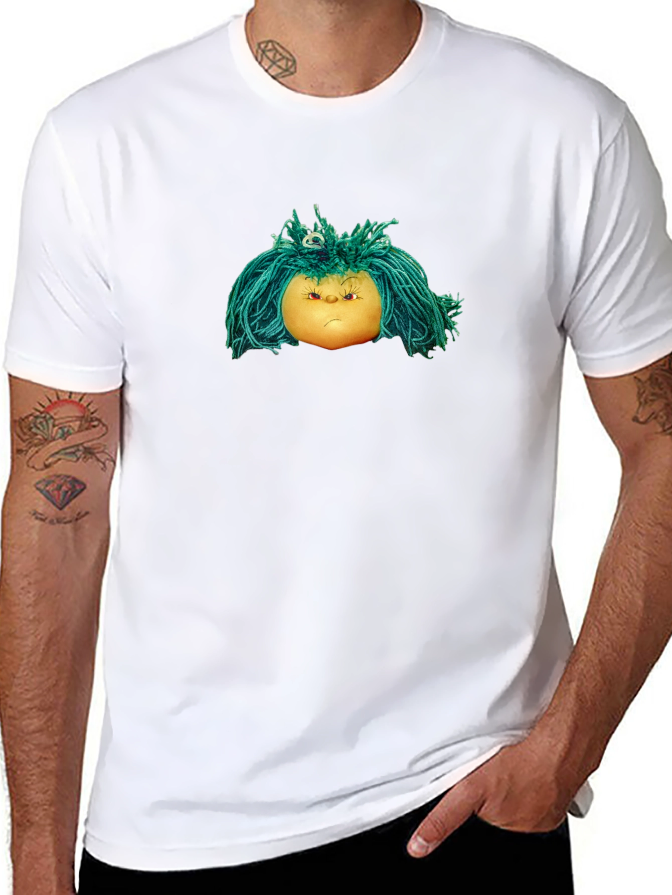 Grumpy Doll Graphic Tee - Soft Cotton Blend