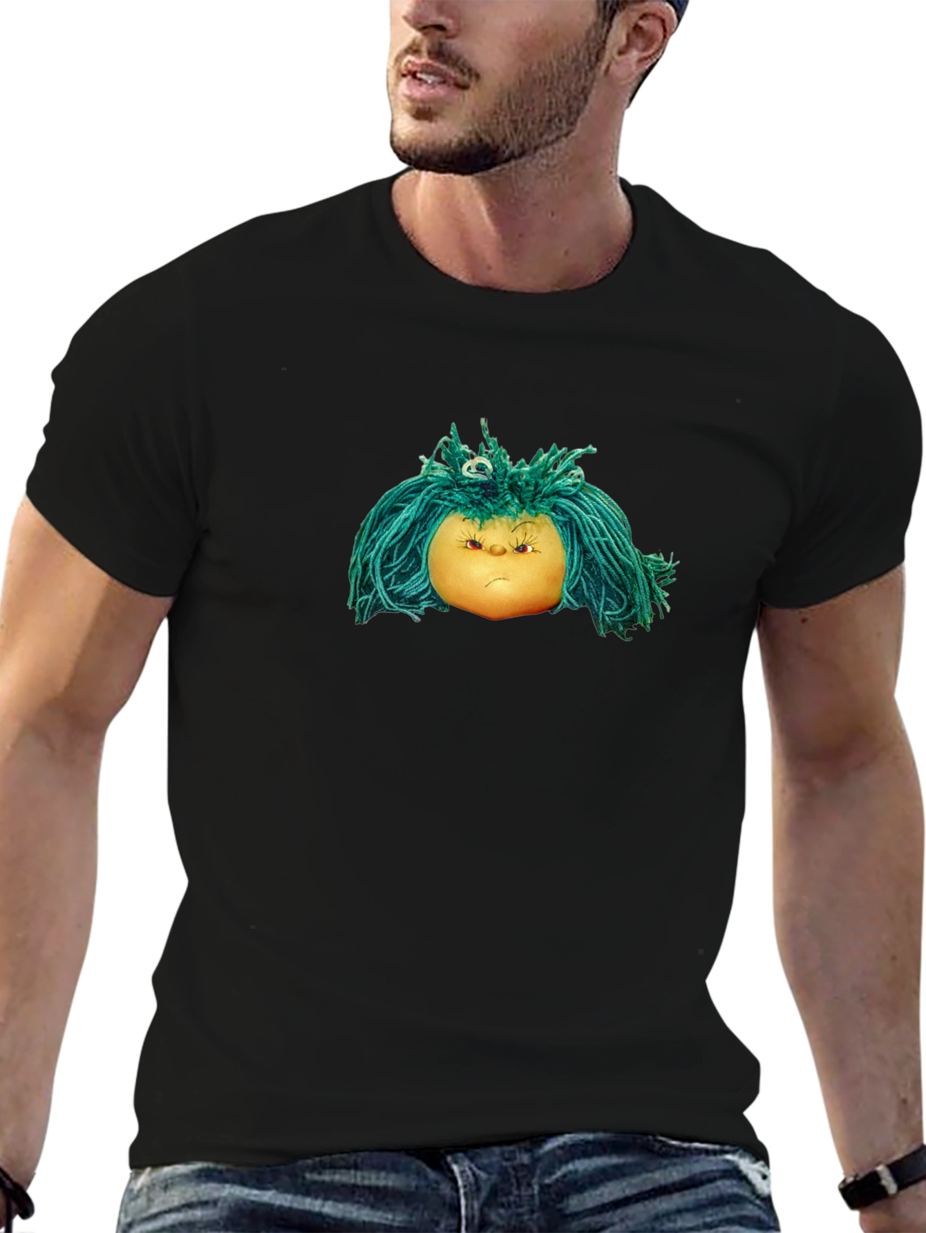 Grumpy Doll Graphic Tee - Soft Cotton Blend