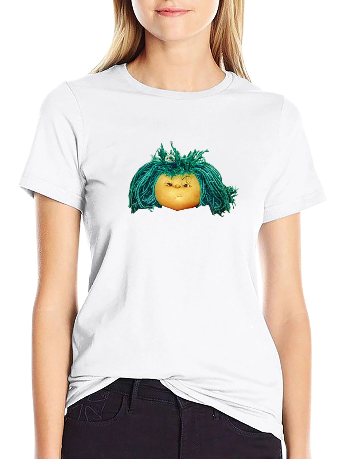 Grumpy Doll Graphic Tee - Soft Cotton Blend