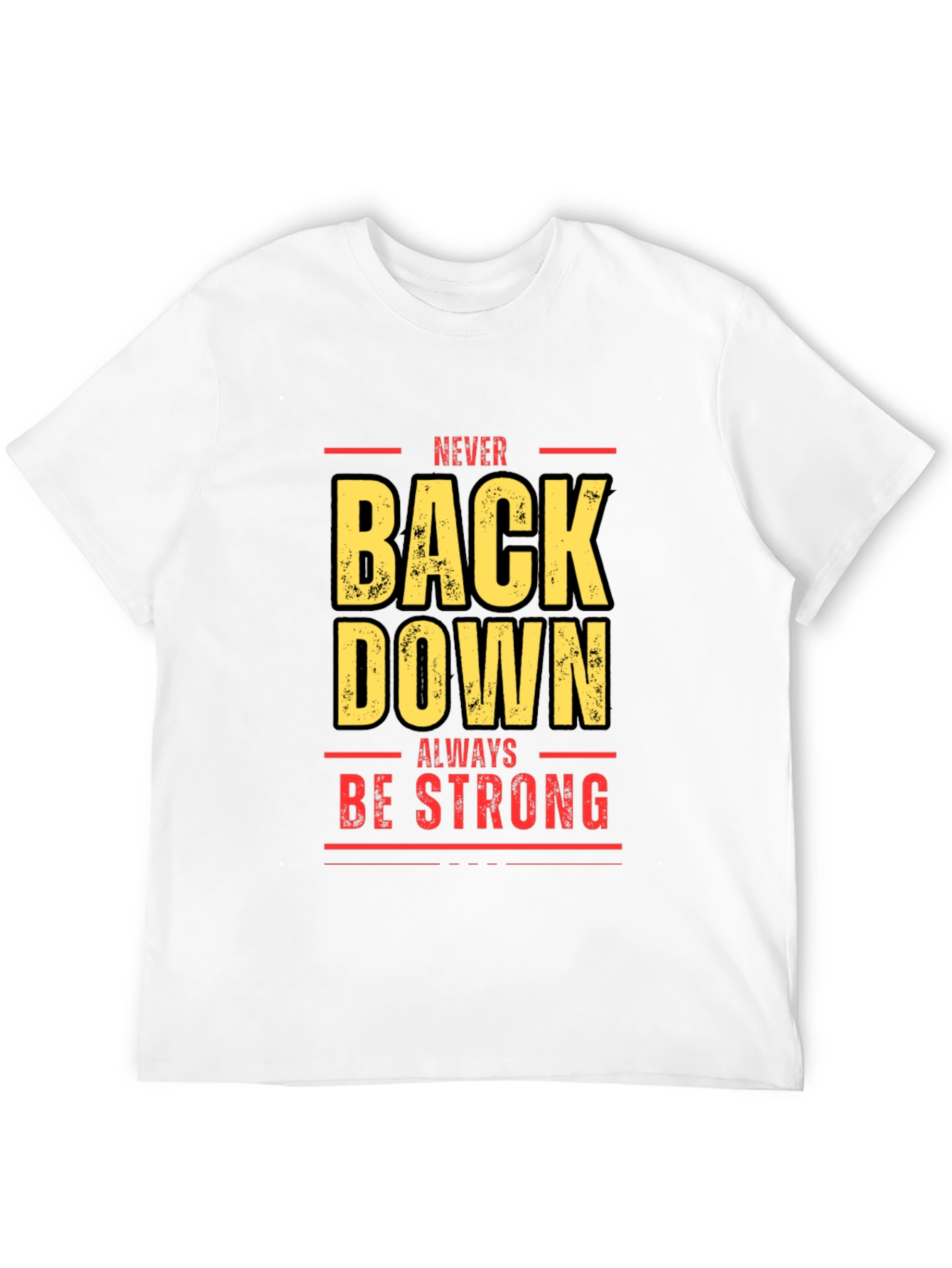Never Back Down Black Graphic Tee