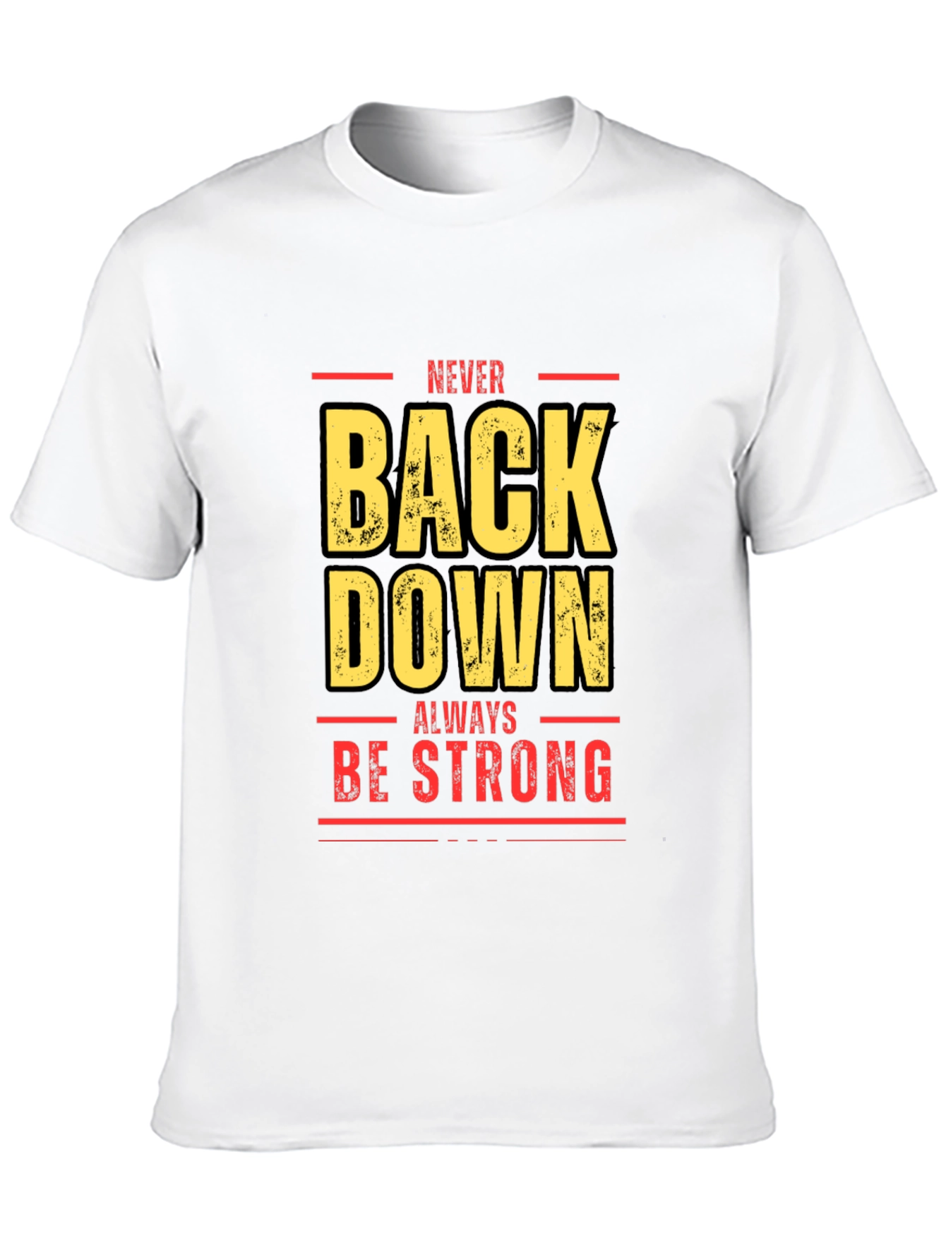 Never Back Down Black Graphic Tee