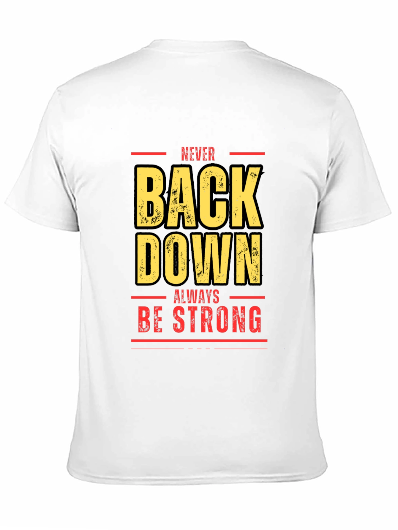 Never Back Down Black Graphic Tee