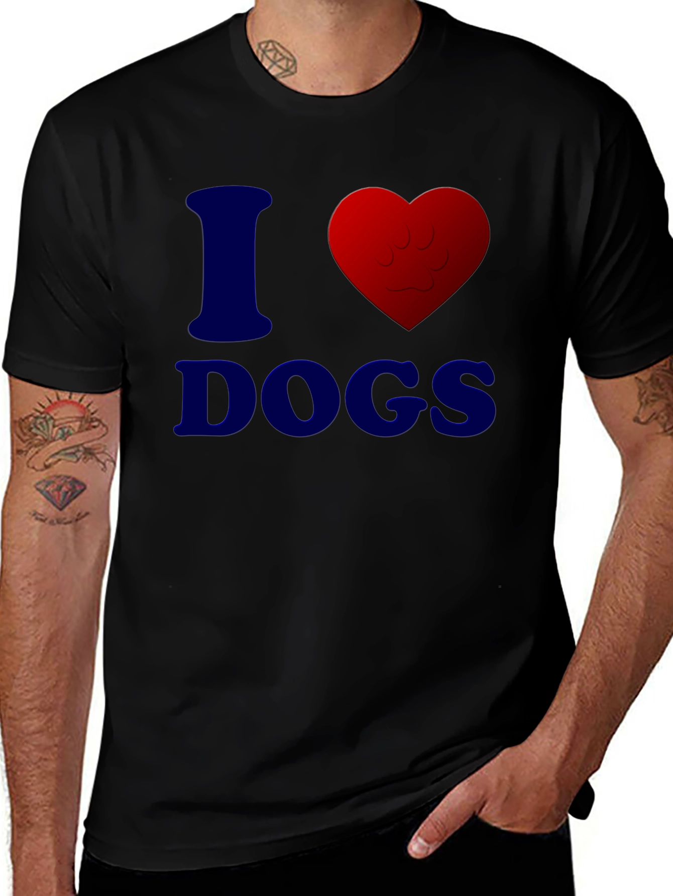 I Heart Dogs T-Shirt - Casual Comfort Tee