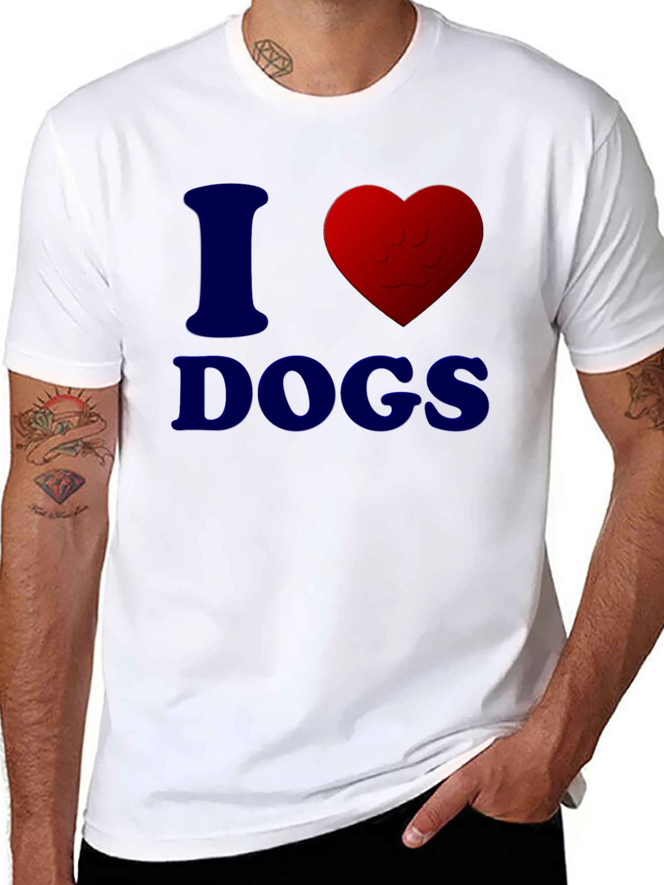 I Heart Dogs T-Shirt - Casual Comfort Tee