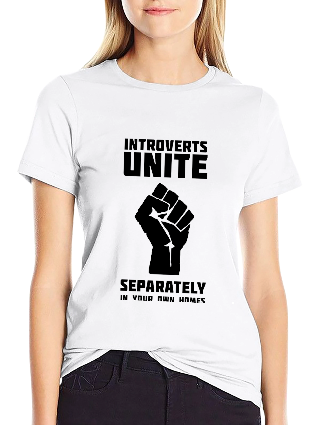 Introverts Unite Black T-Shirt
