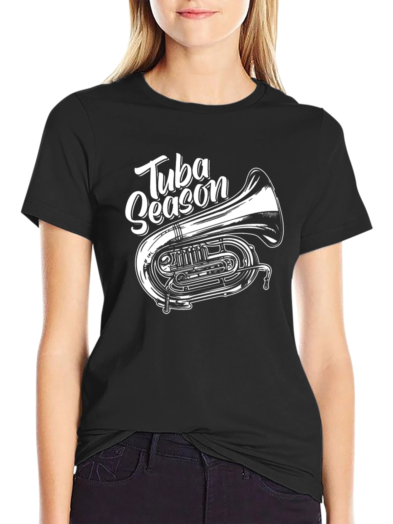 Tuba Season Black Graphic T-Shirt