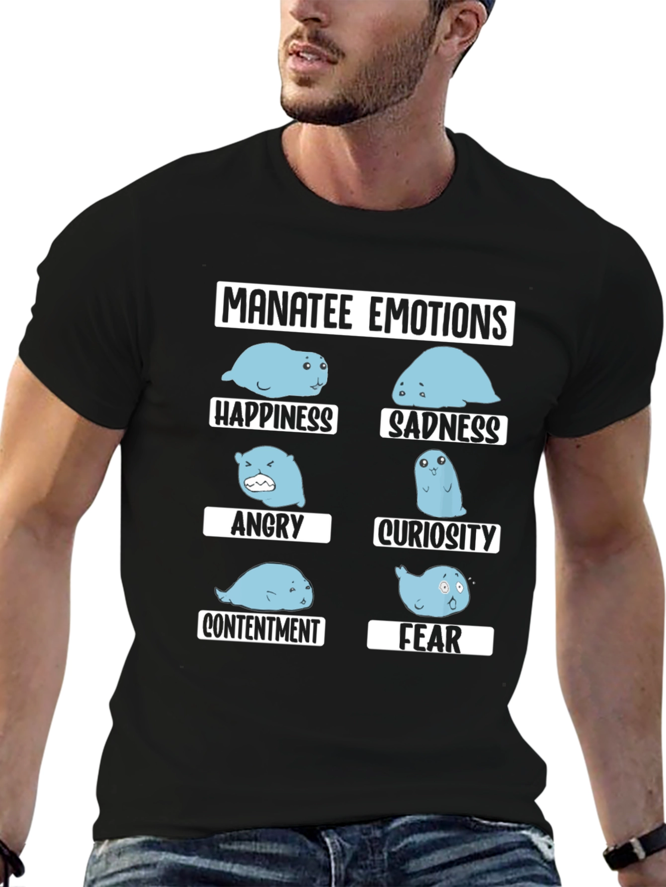 Manatee Emotions Graphic Tee
