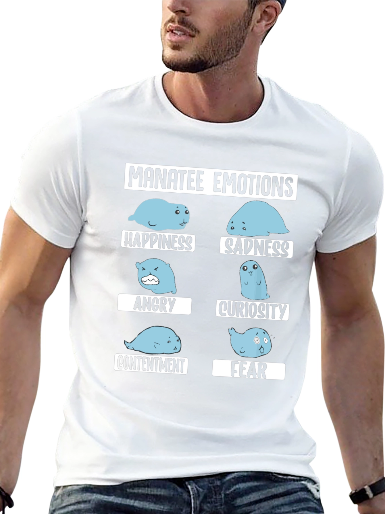 Manatee Emotions Graphic Tee