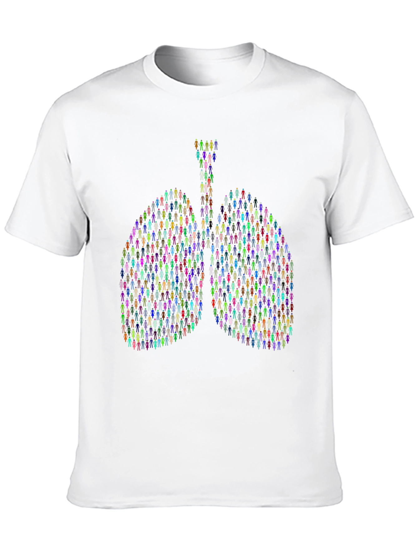 Human Lungs Graphic Tee - Black Cotton T-Shirt