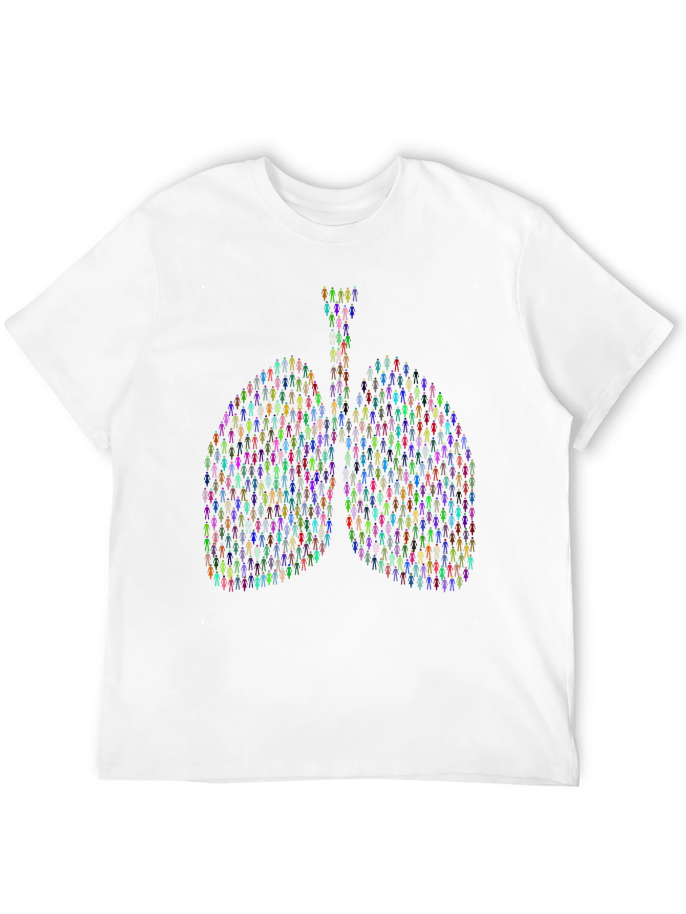 Human Lungs Graphic Tee - Black Cotton T-Shirt
