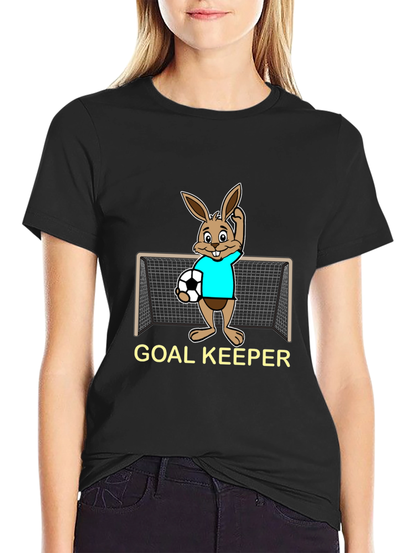 Funny Goalkeeper T-Shirt - Bunny Soccer Player
