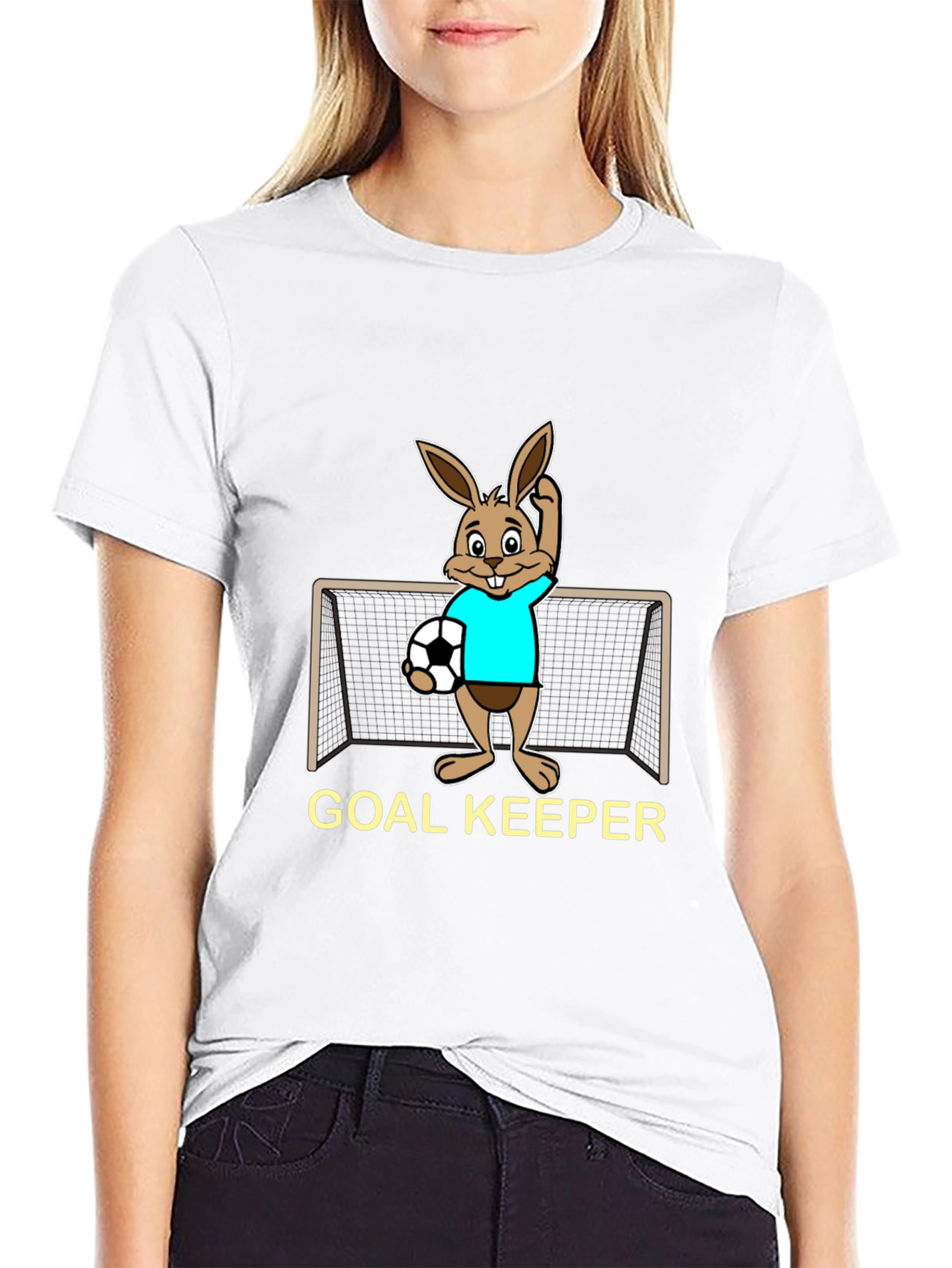 Funny Goalkeeper T-Shirt - Bunny Soccer Player