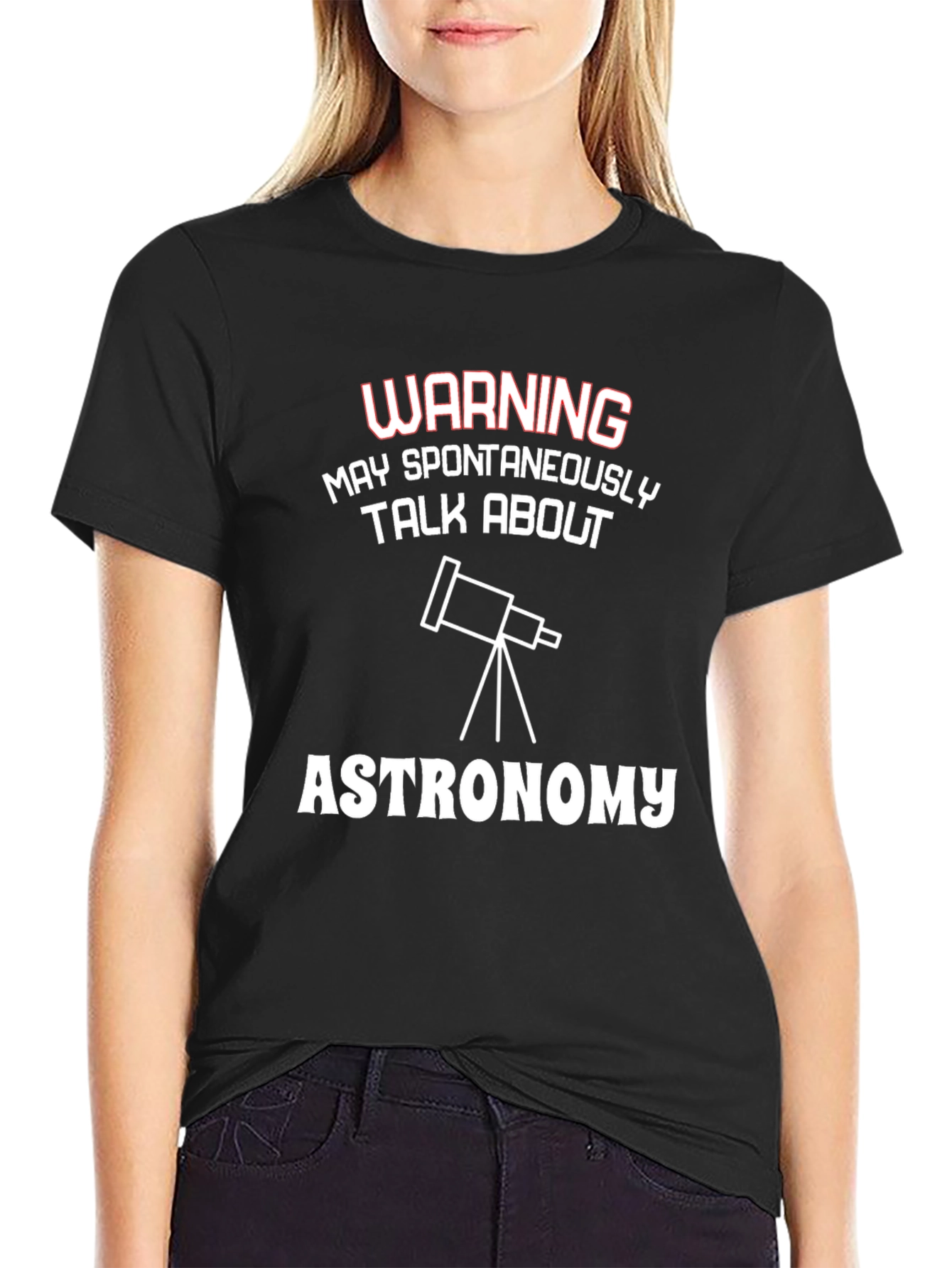 Astronomy Warning Graphic Tee - Spontaneously Talk About Stars!