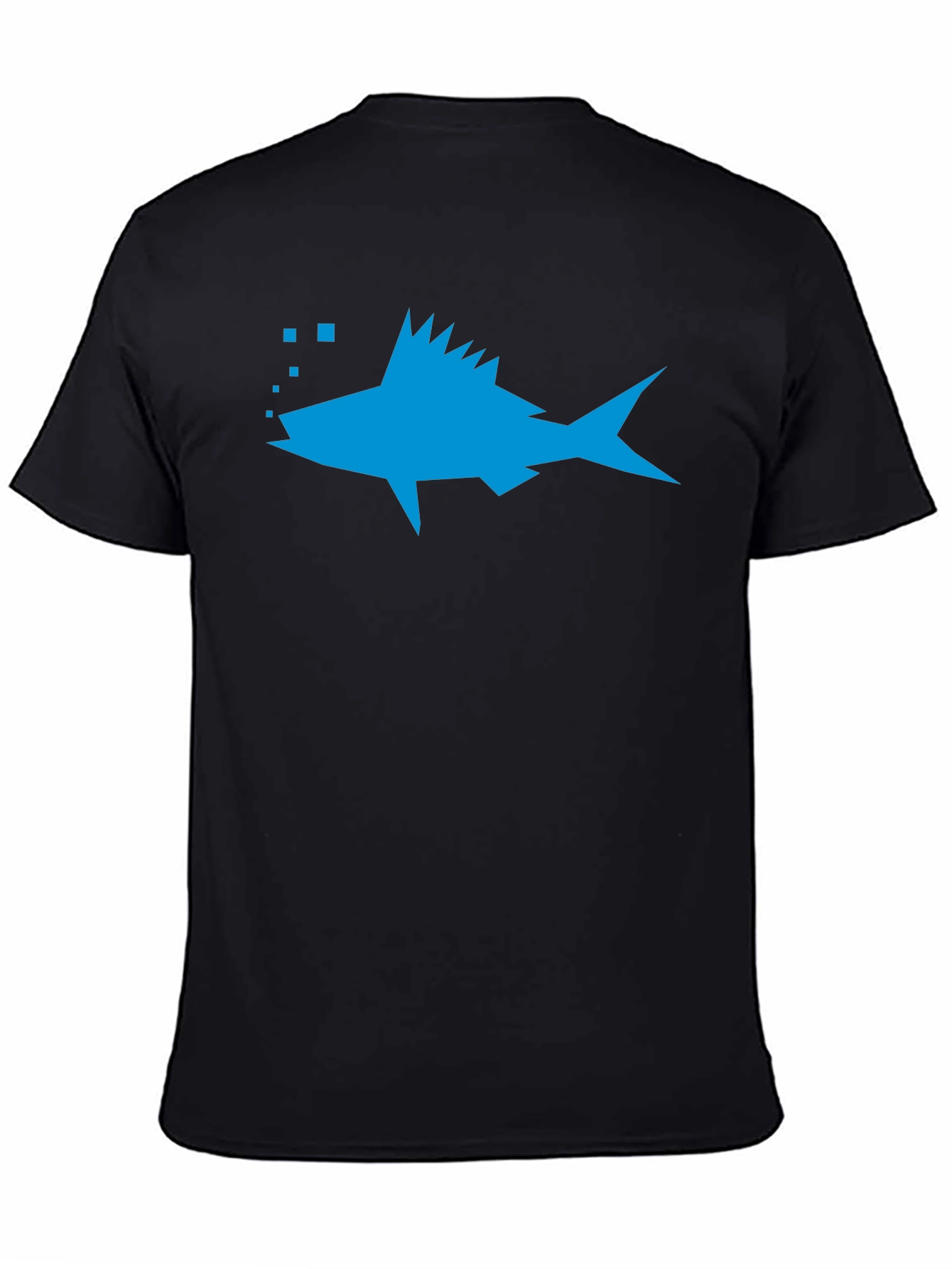 Geometric Fish Graphic Tee - Casual Style