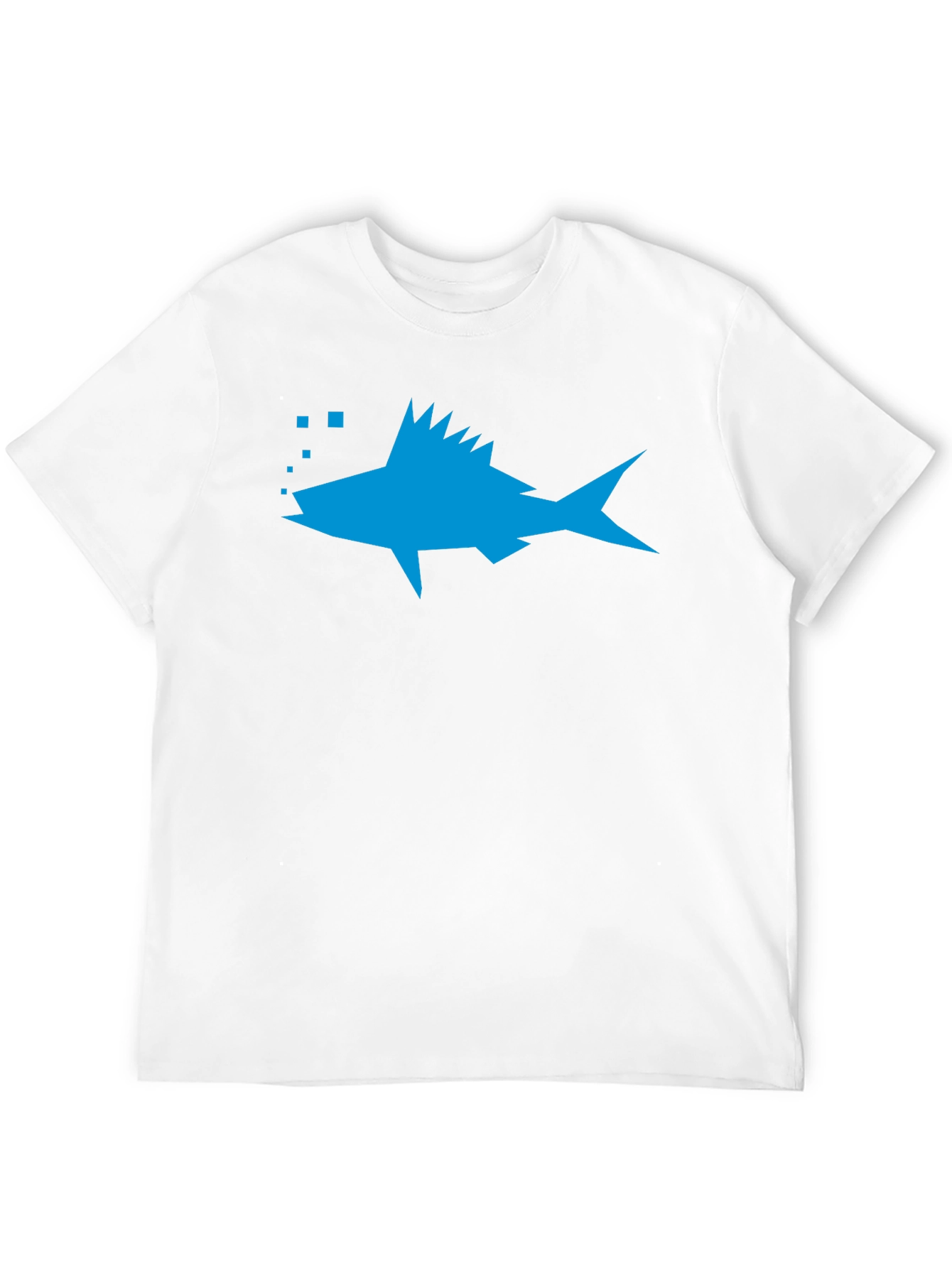 Geometric Fish Graphic Tee - Casual Style