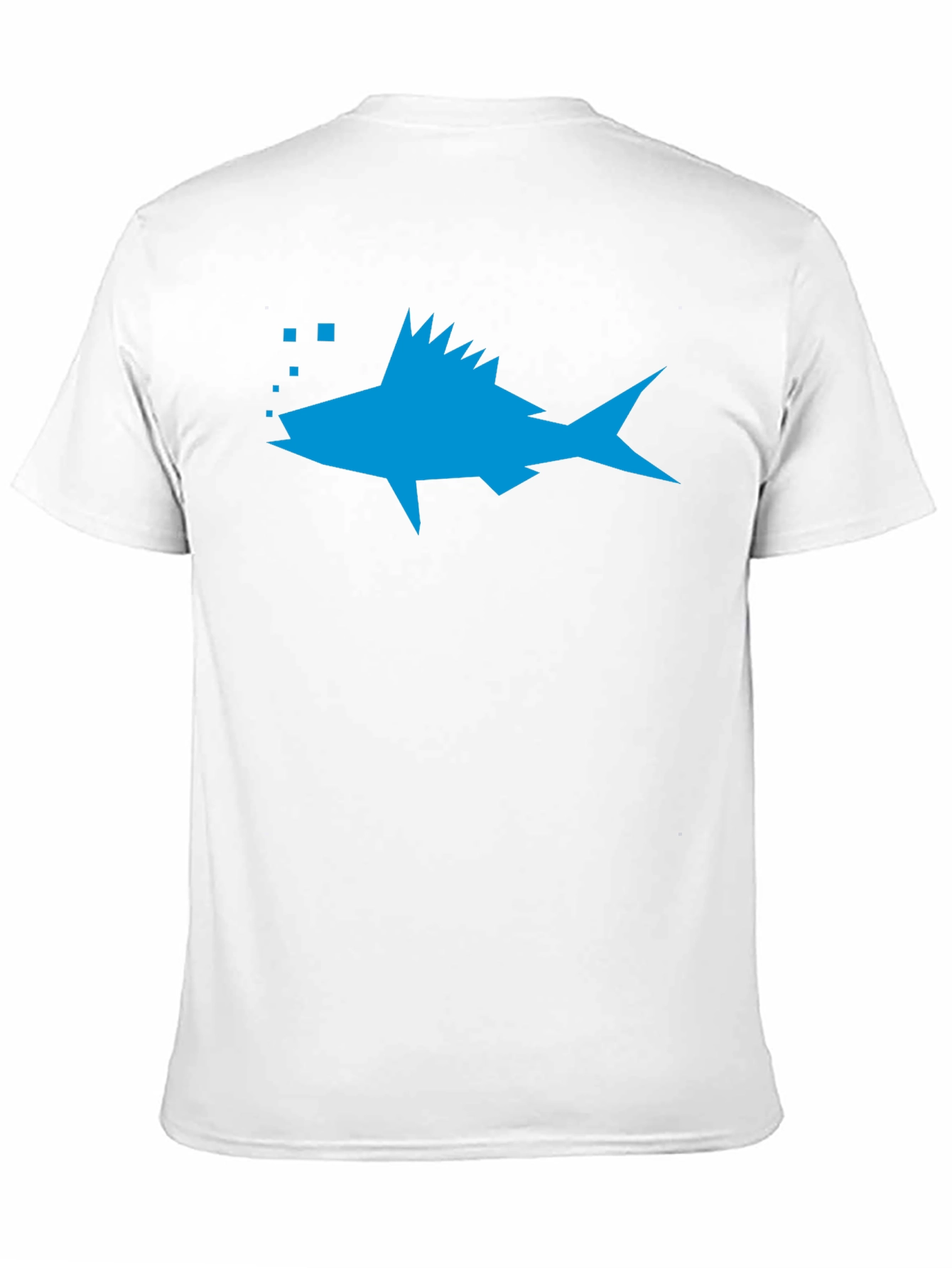 Geometric Fish Graphic Tee - Casual Style