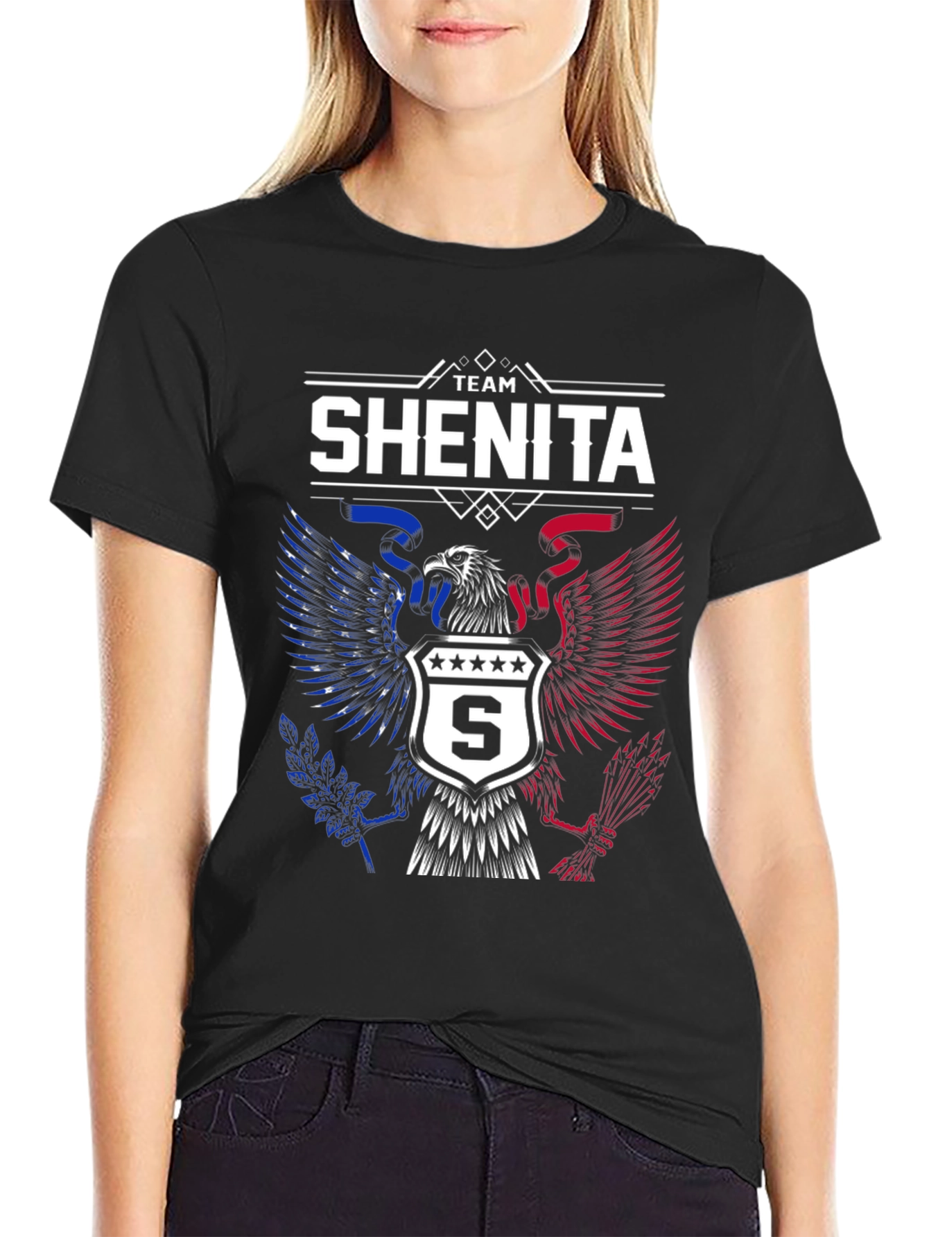 Team Shenita Eagle Crest Graphic T-Shirt