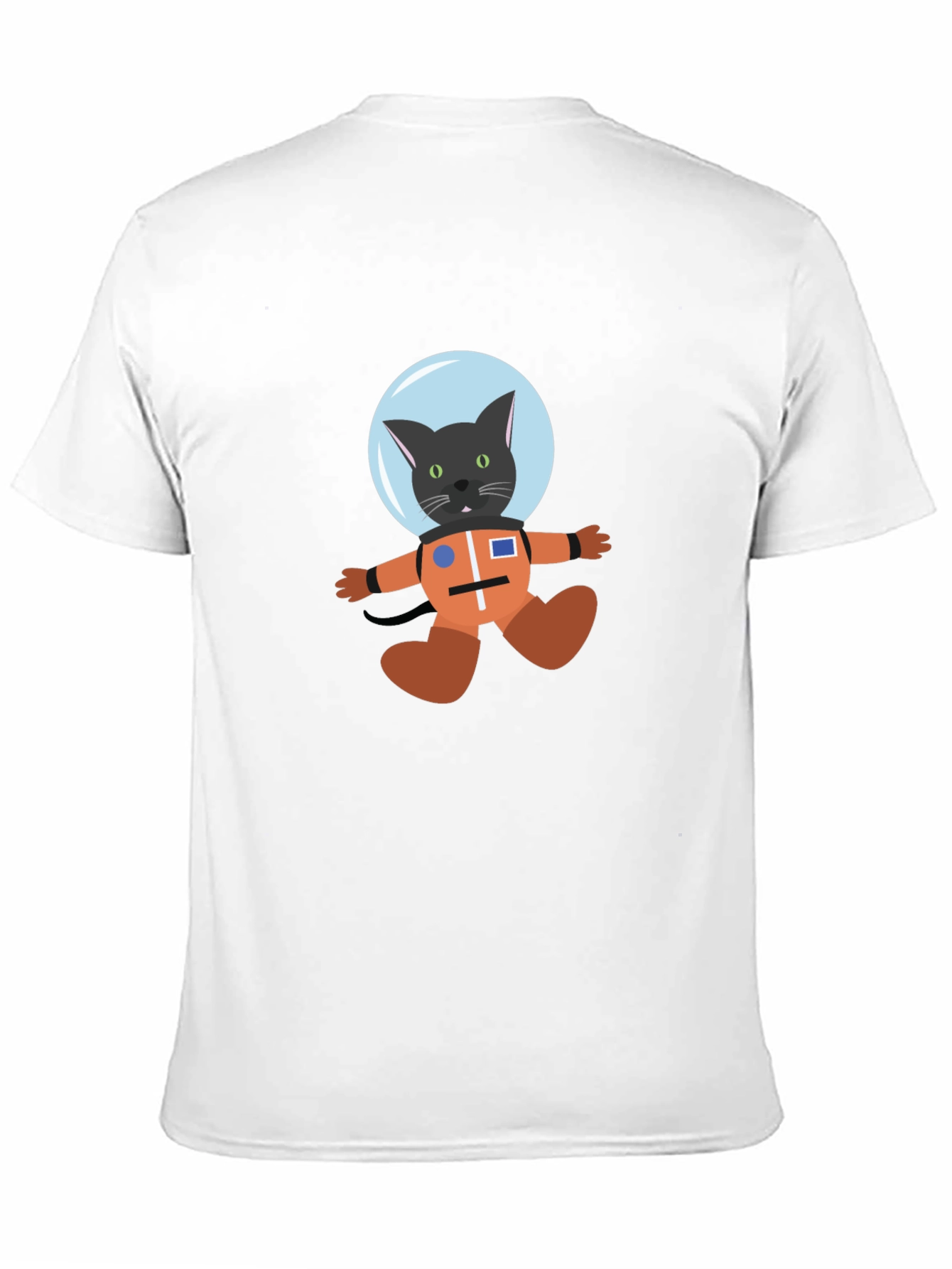 Cat Astronaut Black T-Shirt