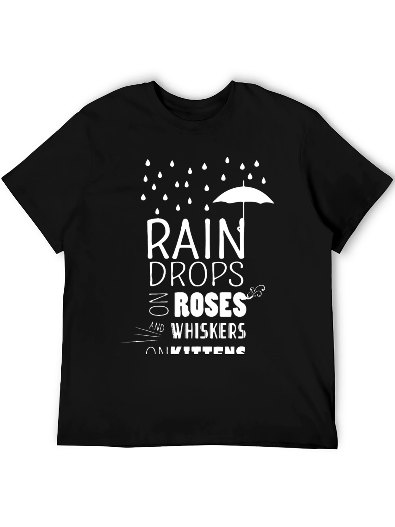 Raindrops on Roses T-Shirt - Black