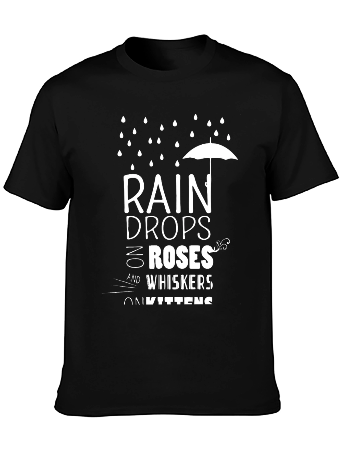 Raindrops on Roses T-Shirt - Black
