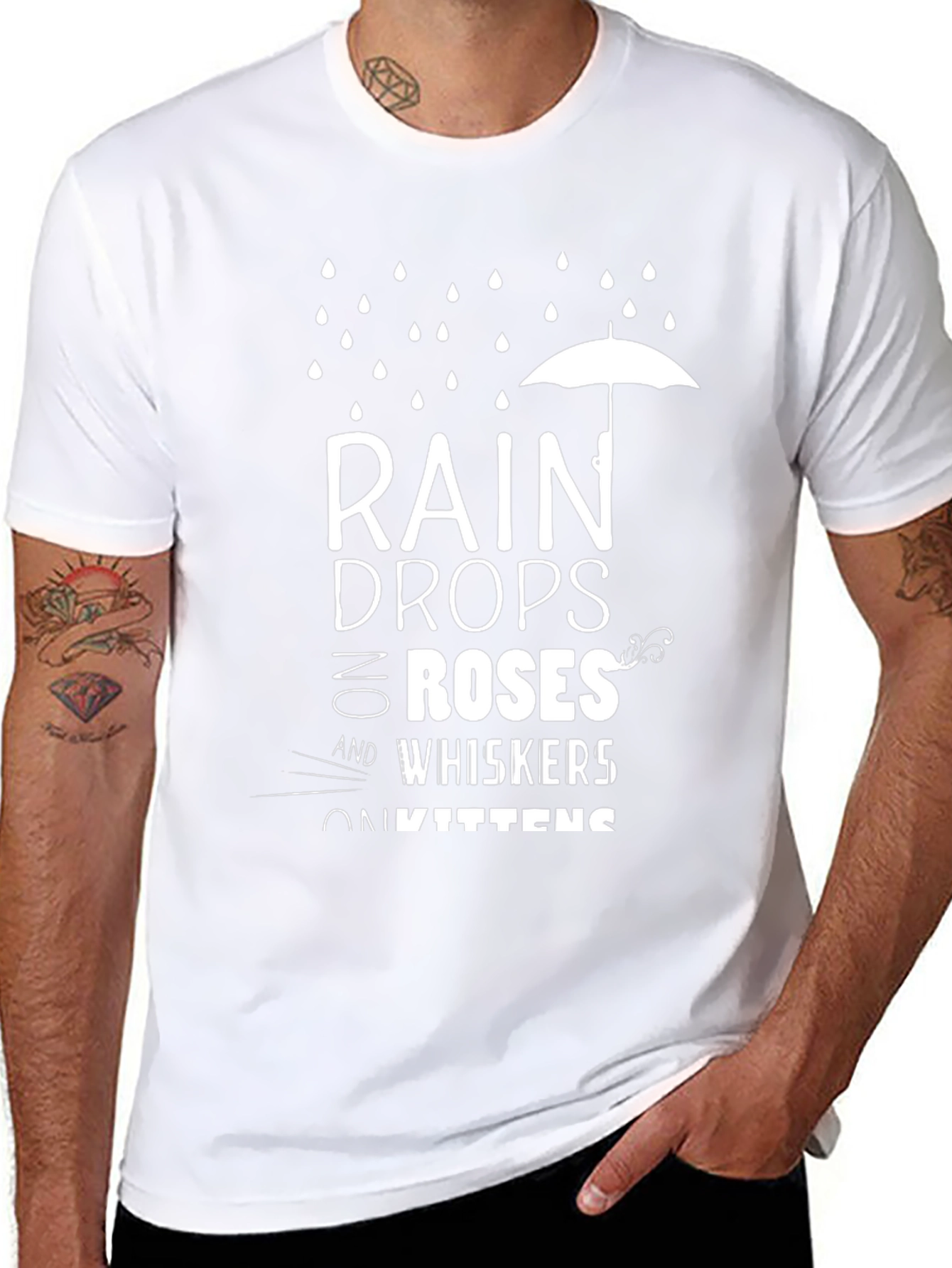 Raindrops on Roses T-Shirt - Black