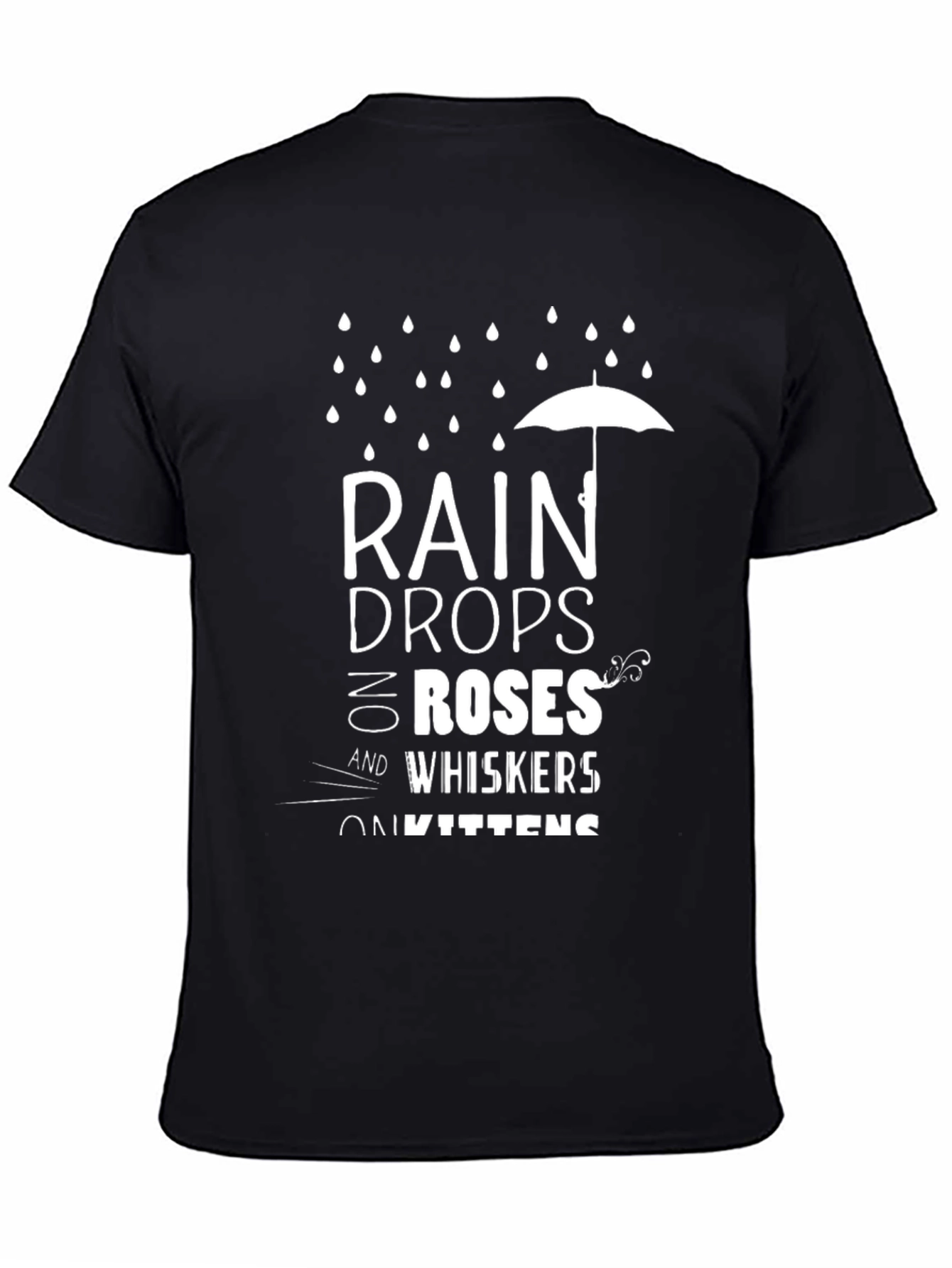 Raindrops on Roses T-Shirt - Black