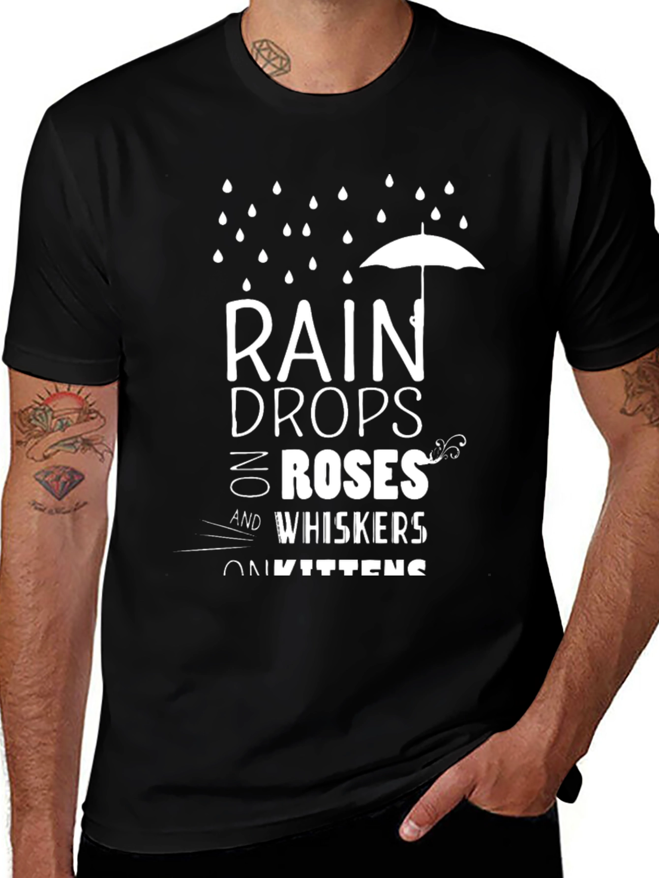 Raindrops on Roses T-Shirt - Black