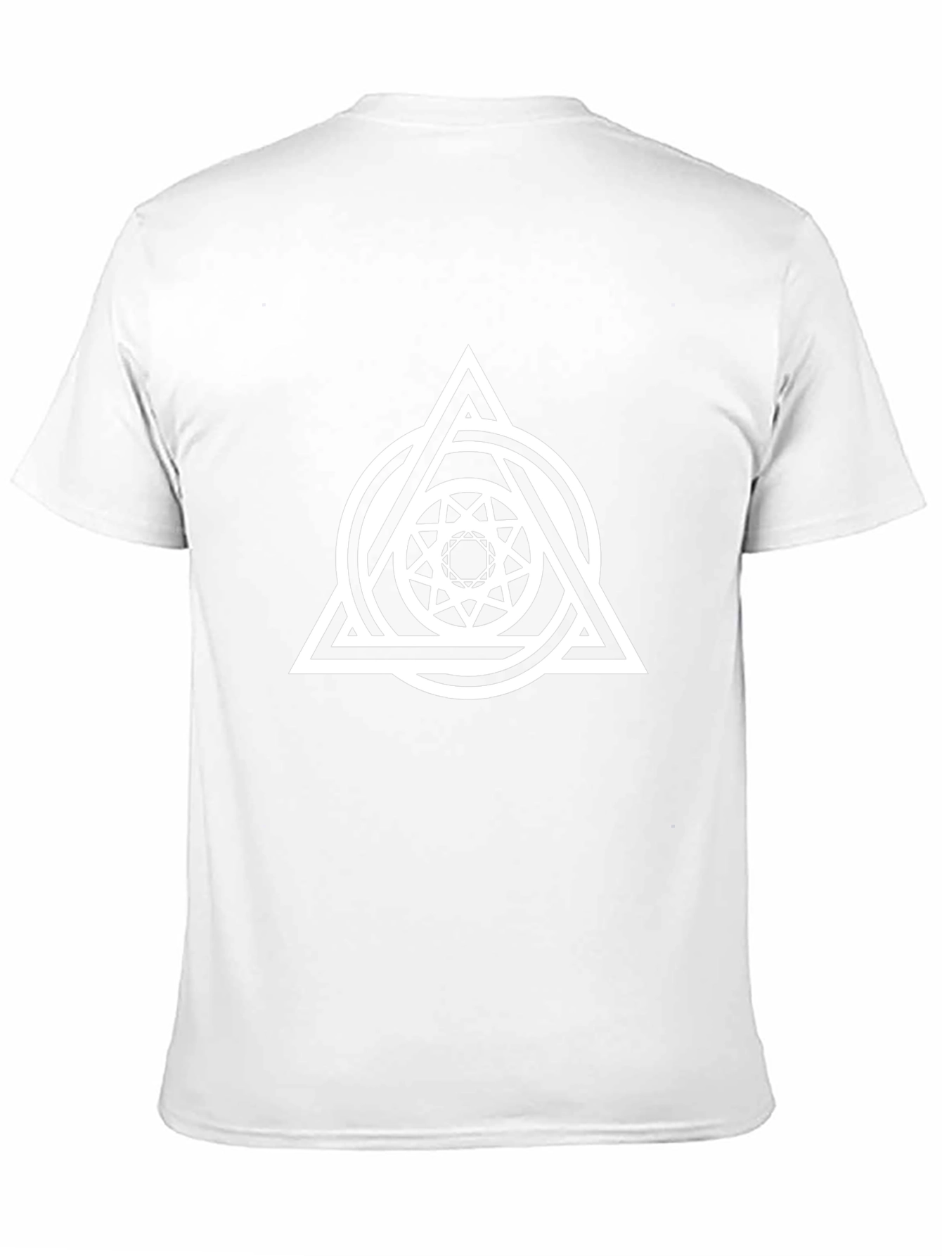 Geometric Triangle Circle Graphic Black Tee