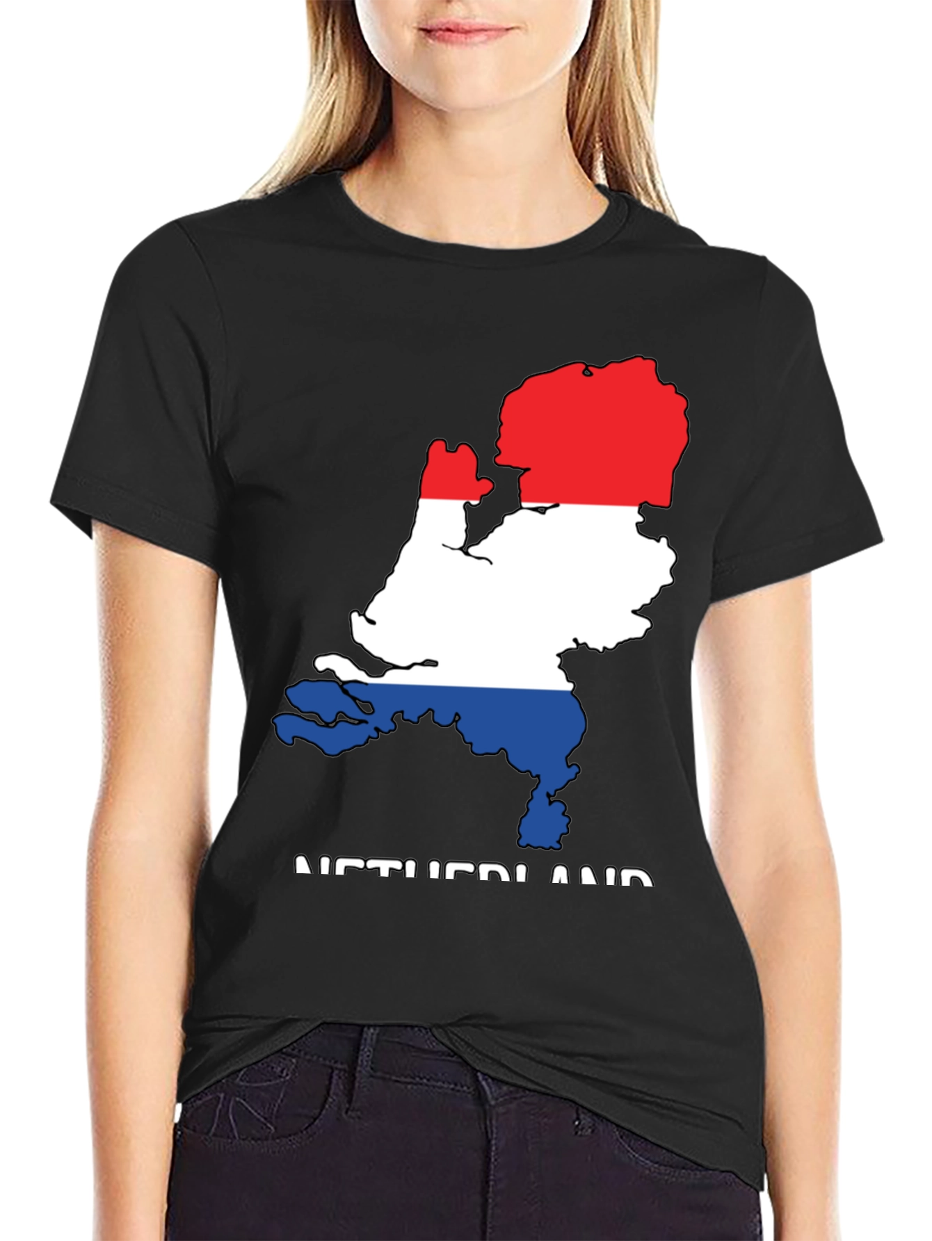 Netherlands Flag Map Graphic T-Shirt