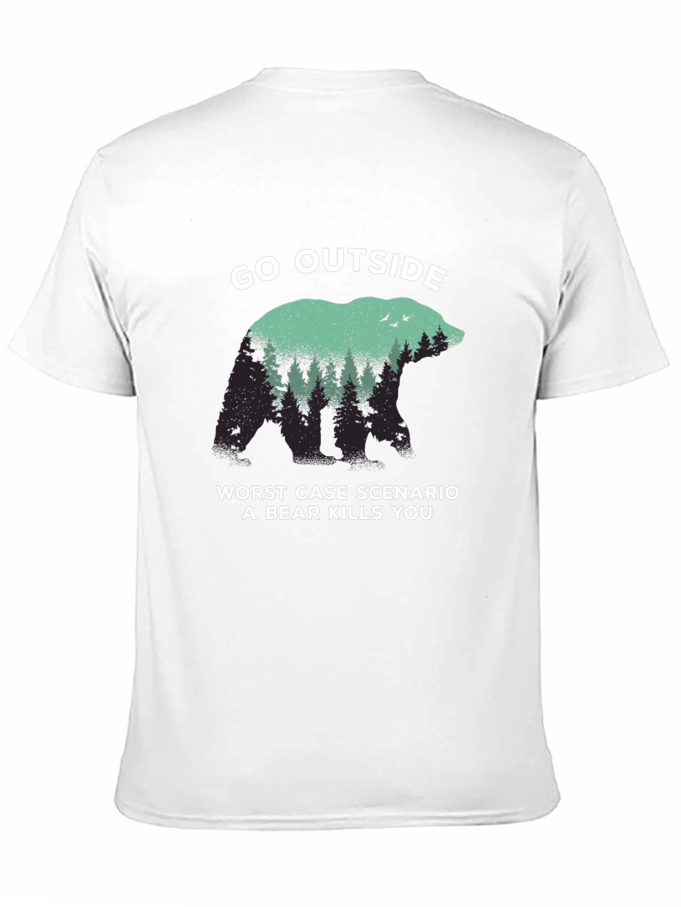 Go Outside Bear Graphic T-Shirt