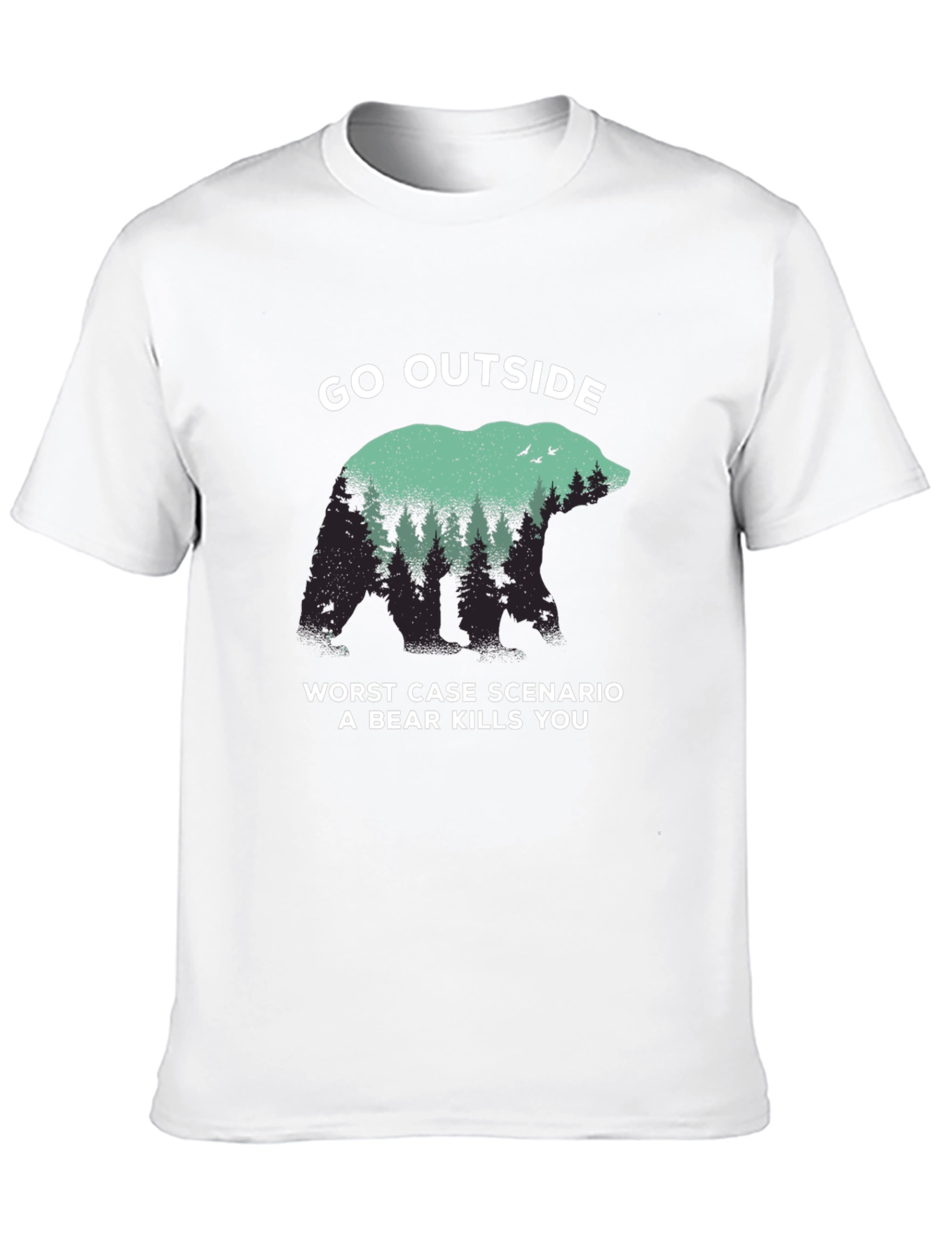 Go Outside Bear Graphic T-Shirt