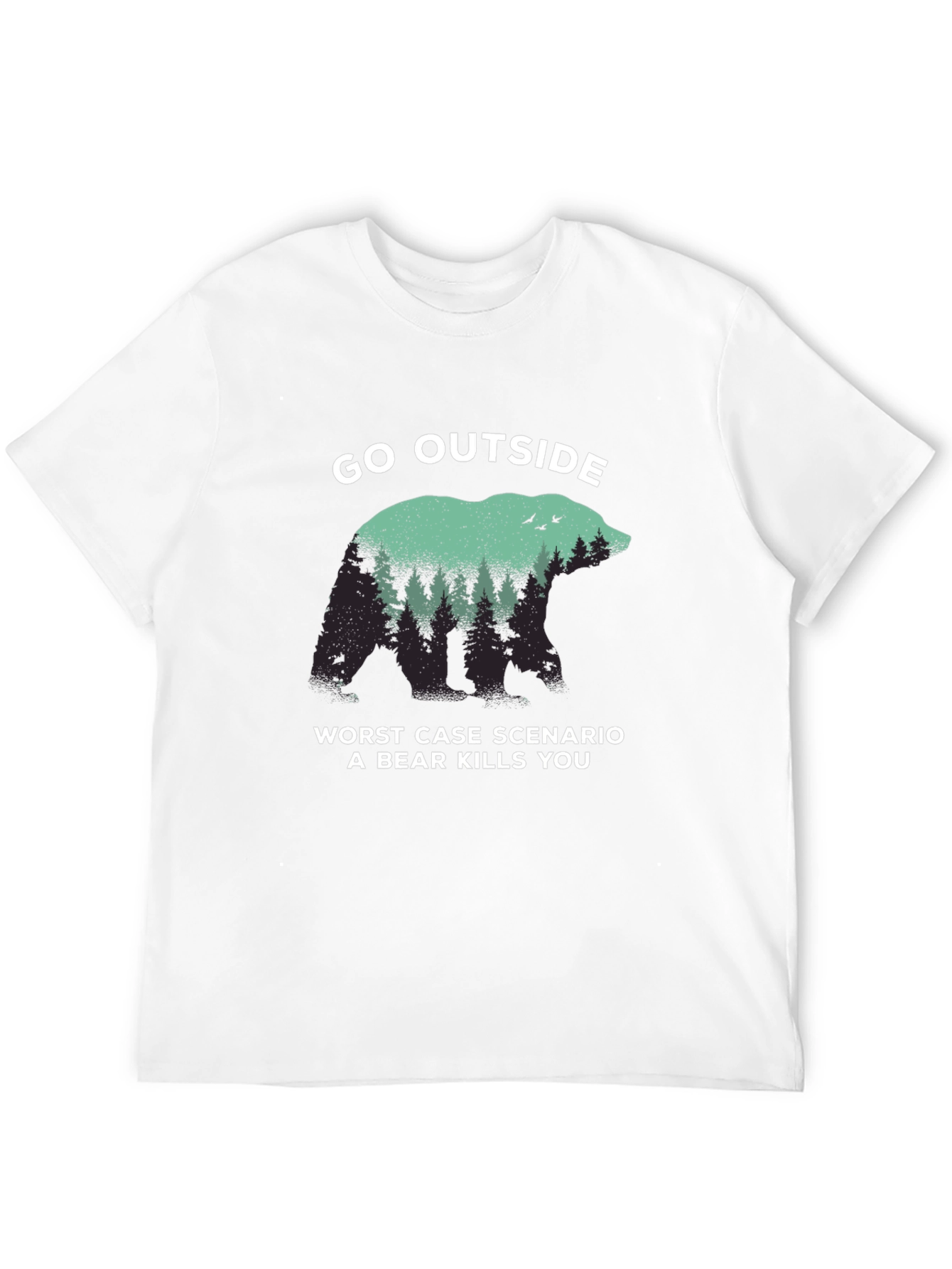 Go Outside Bear Graphic T-Shirt