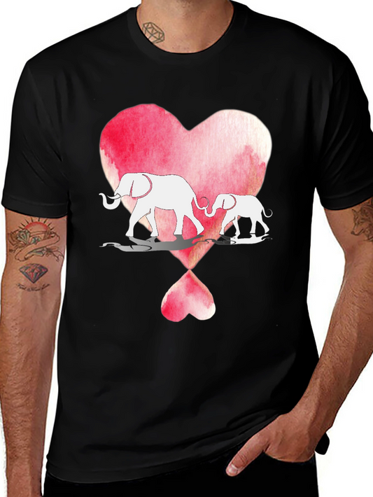 Elephant Love Heart Graphic Tee