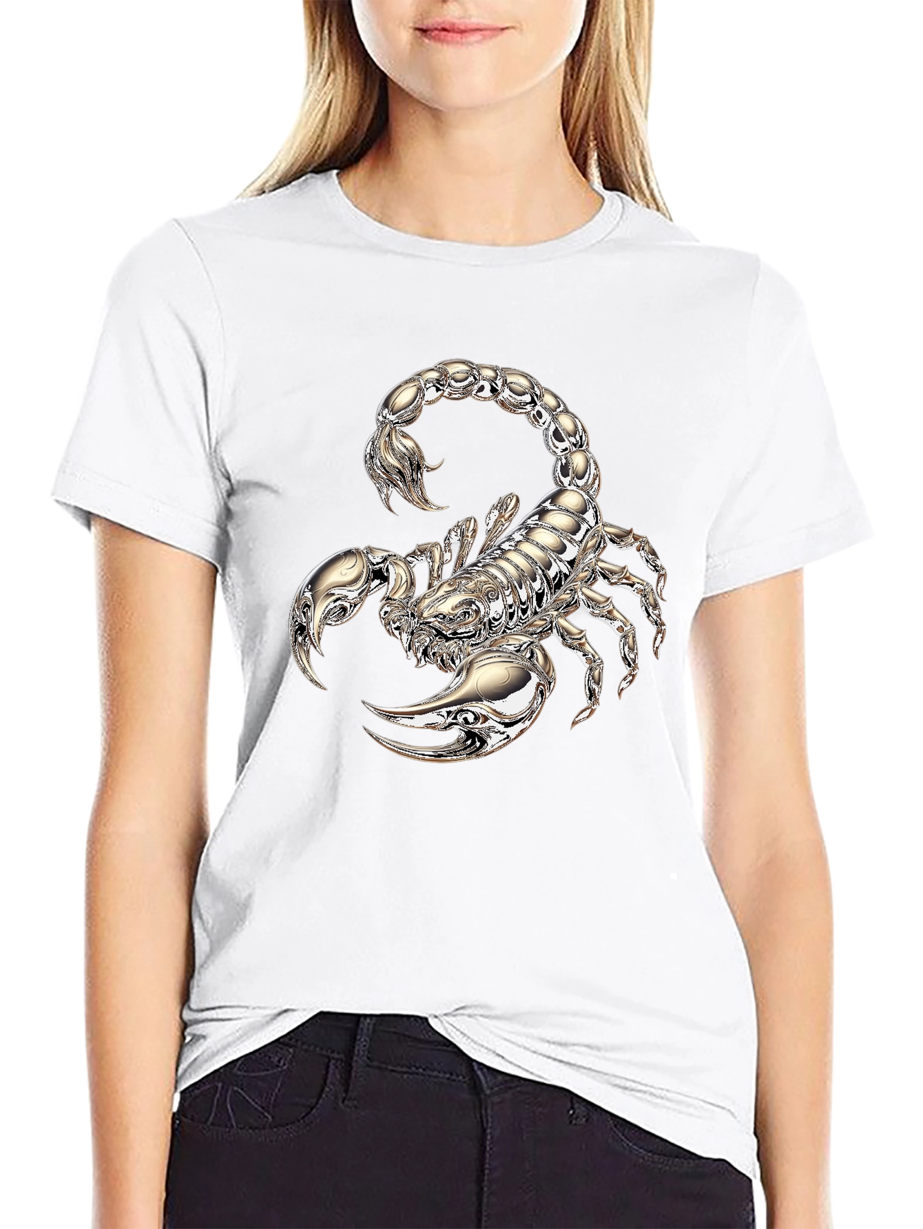 Scorpion Graphic Print T-Shirt - Black