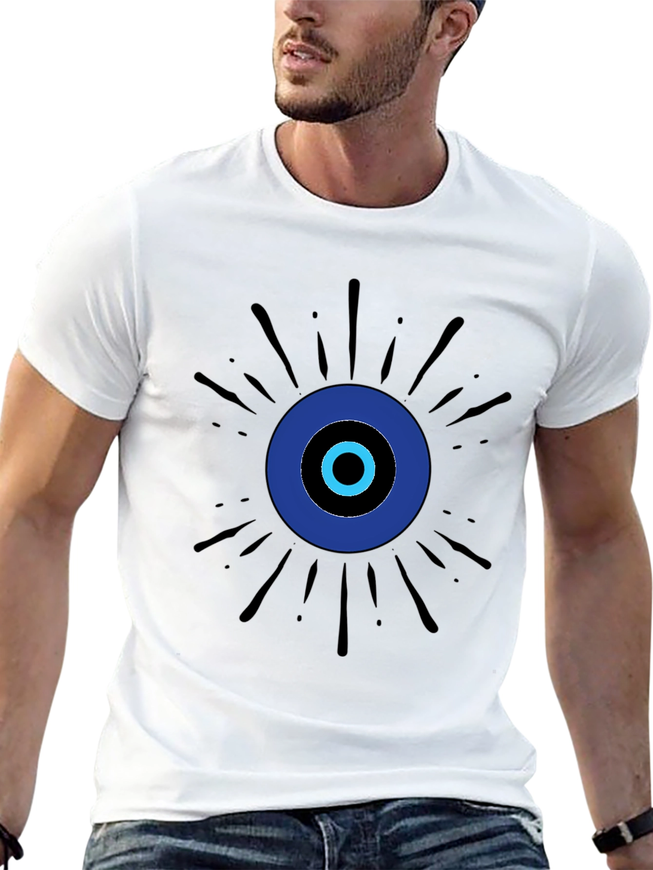 Evil Eye Graphic Tee - Stylish Protection