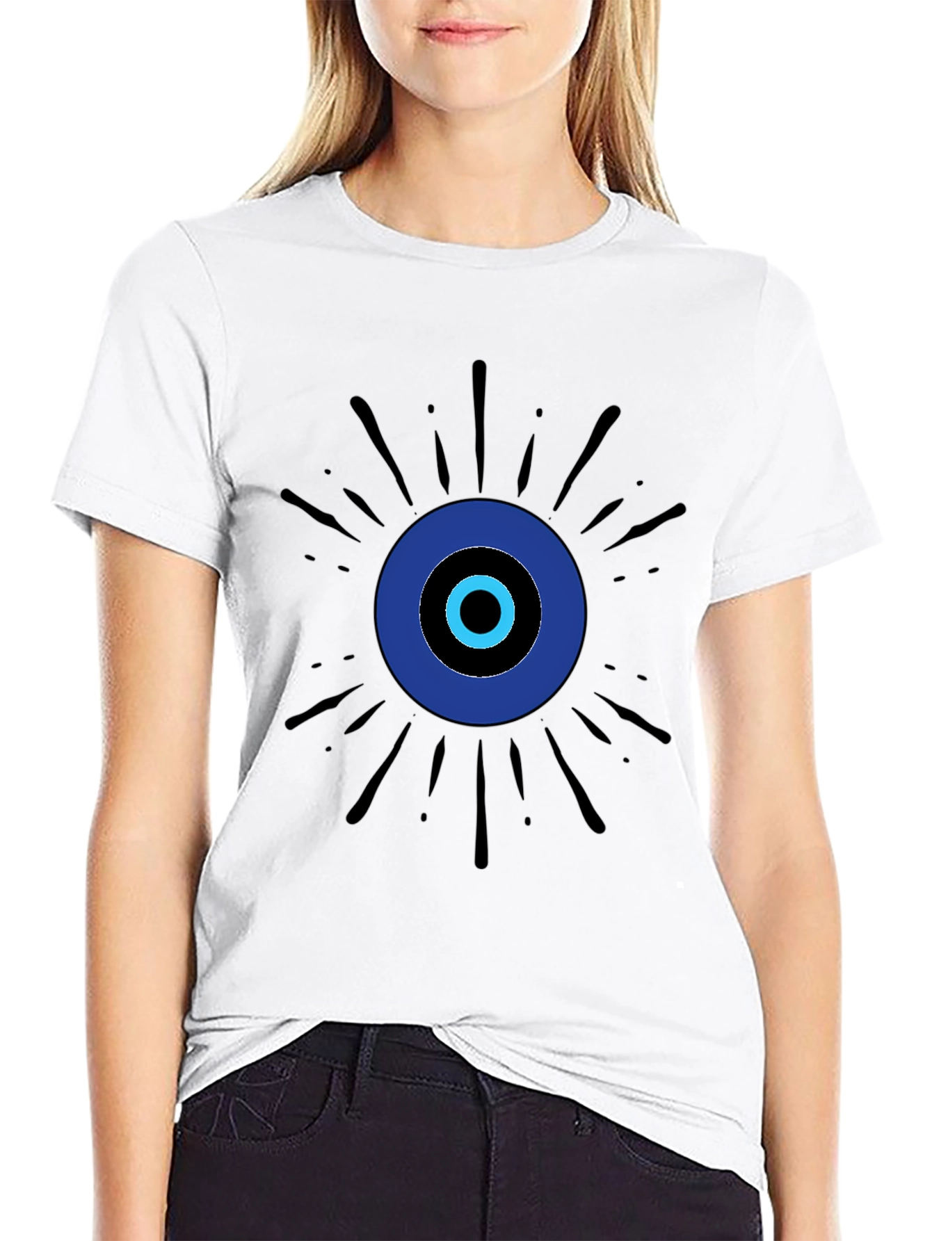 Evil Eye Graphic Tee - Stylish Protection