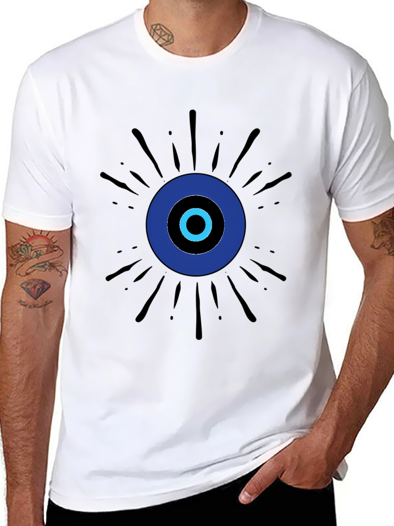 Evil Eye Graphic Tee - Stylish Protection