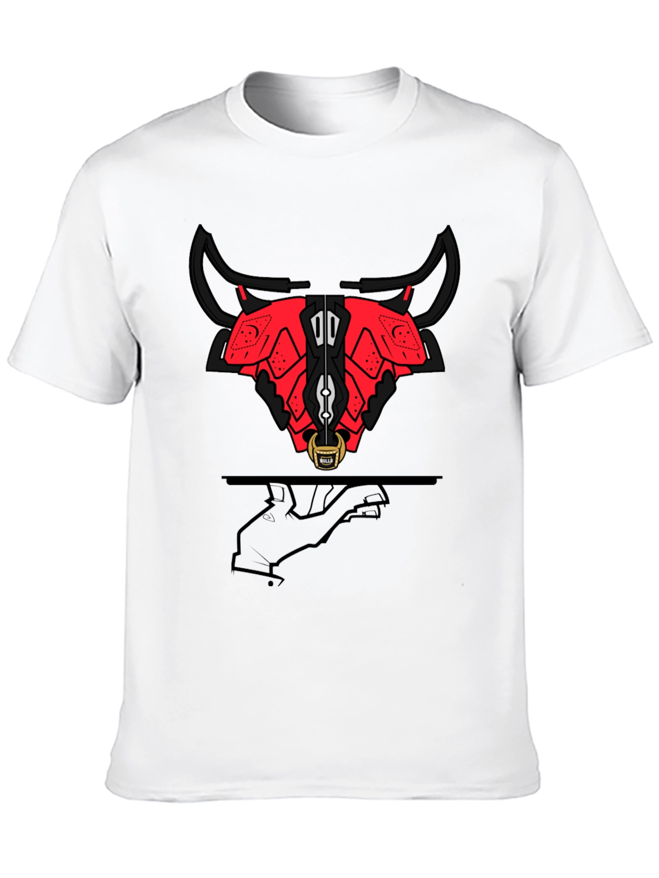 Stylized Bull Graphic Tee - Modern Urban Fashion