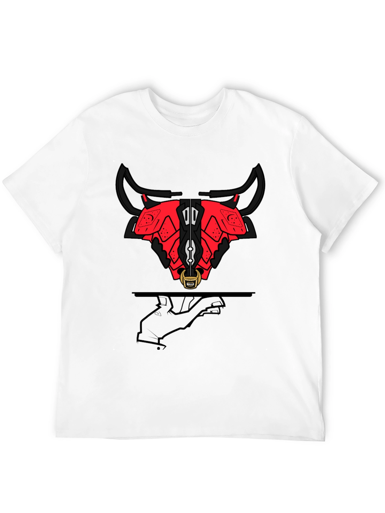 Stylized Bull Graphic Tee - Modern Urban Fashion