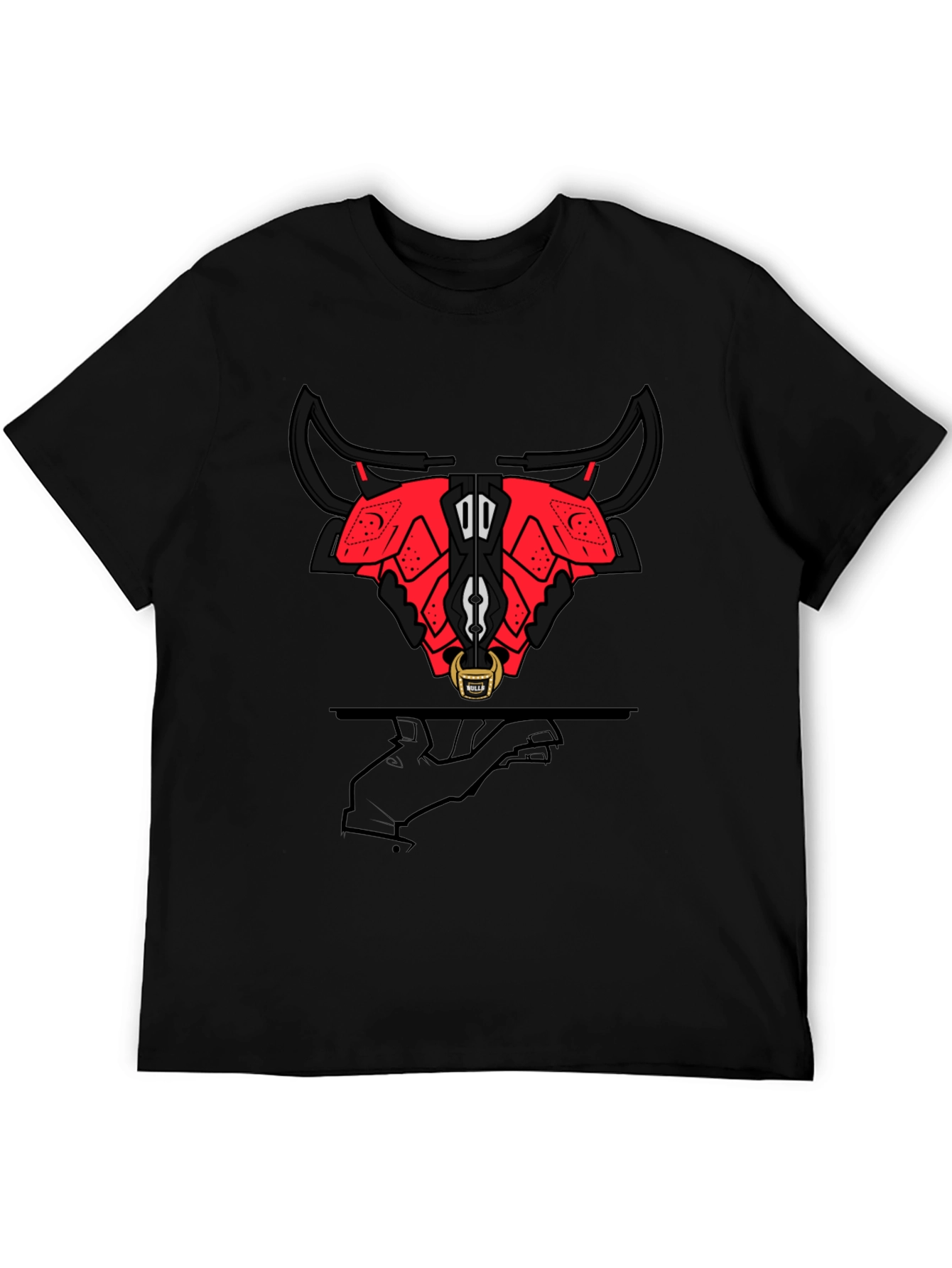 Stylized Bull Graphic Tee - Modern Urban Fashion