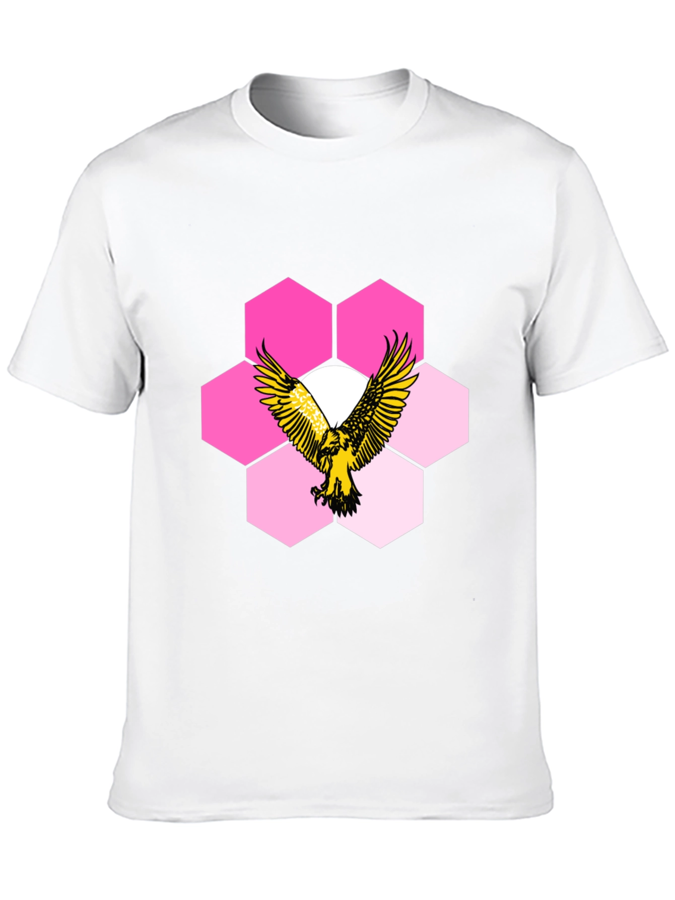 Eagle Hexagon Graphic T-Shirt - Cool Design!
