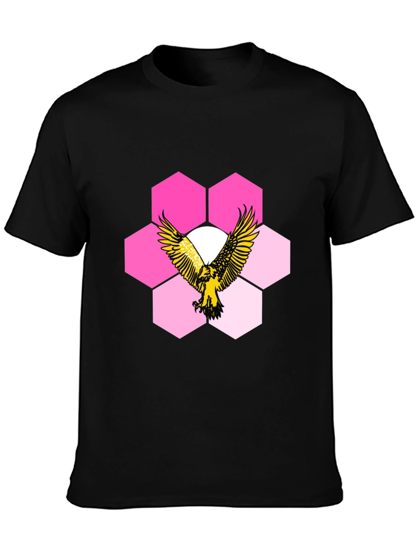 Eagle Hexagon Graphic T-Shirt - Cool Design!