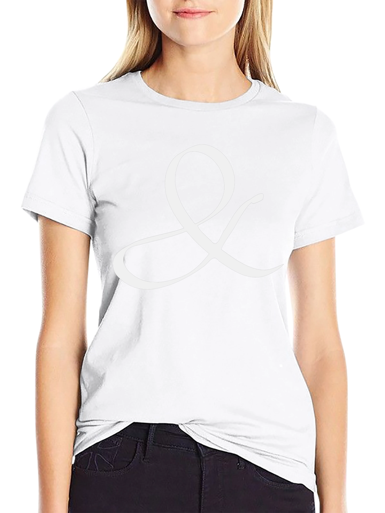 Elegant Ampersand T-Shirt - Classic Black