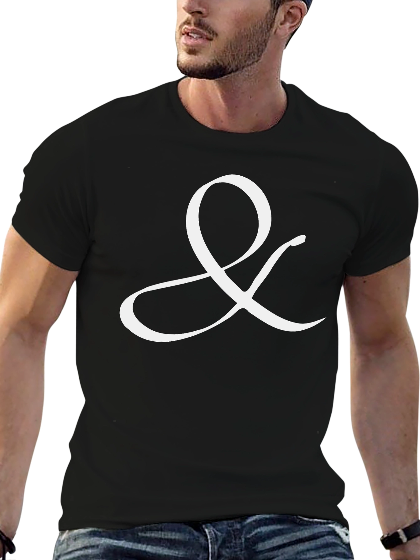 Elegant Ampersand T-Shirt - Classic Black
