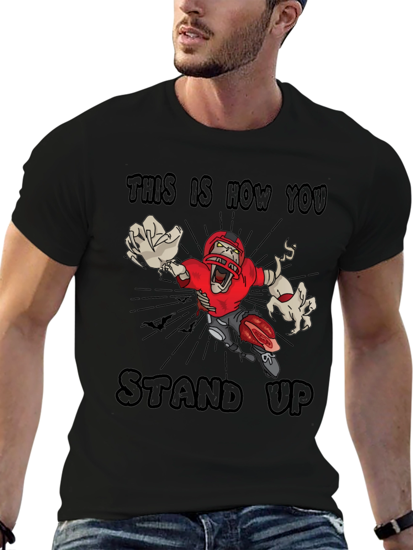 Zombie Football T-Shirt - Stand Up!