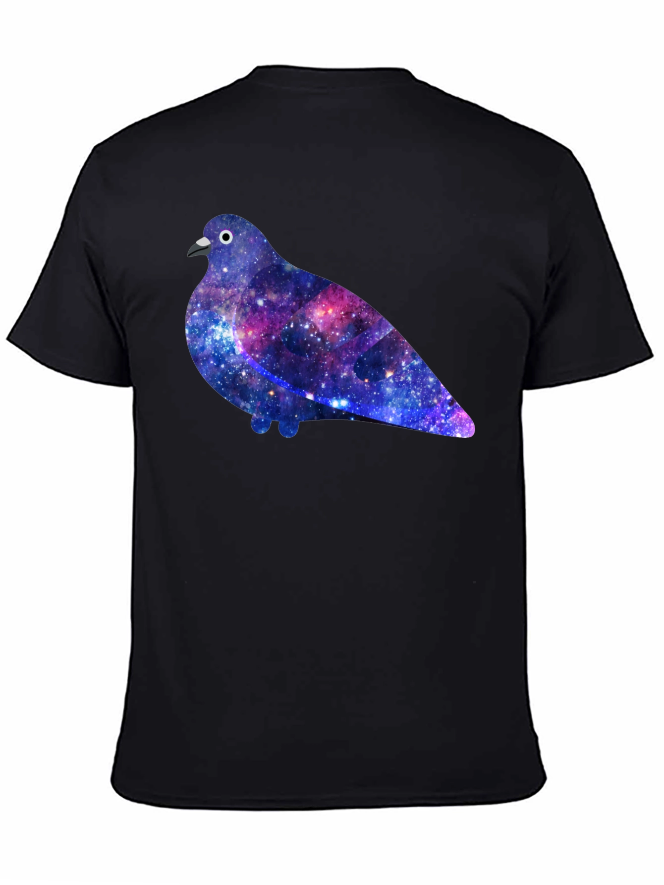Galaxy Pigeon Graphic Tee - Unique Space Bird T-Shirt