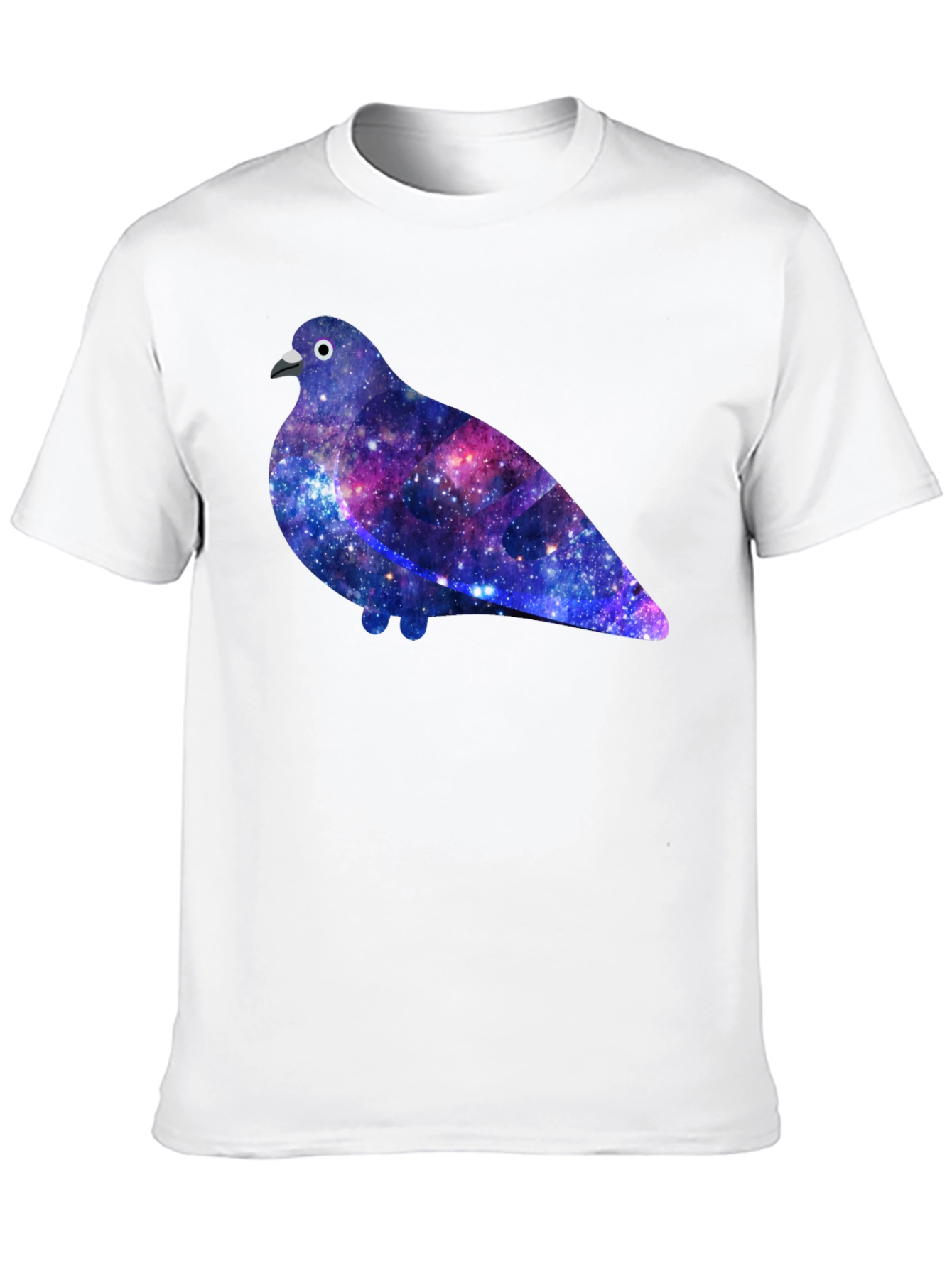 Galaxy Pigeon Graphic Tee - Unique Space Bird T-Shirt