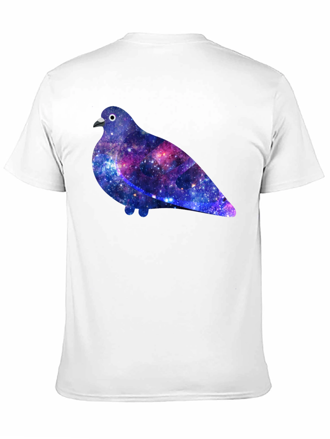 Galaxy Pigeon Graphic Tee - Unique Space Bird T-Shirt