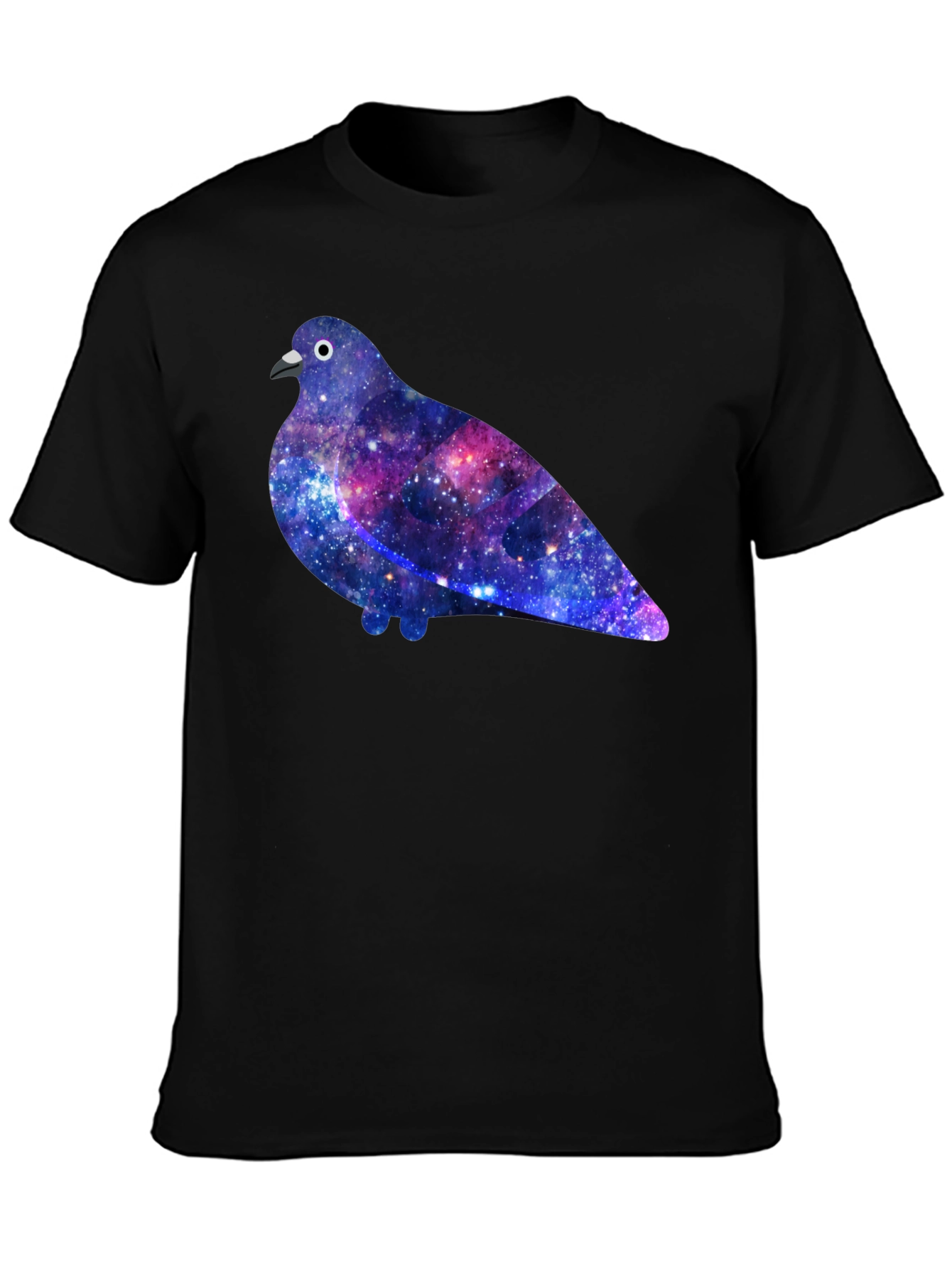 Galaxy Pigeon Graphic Tee - Unique Space Bird T-Shirt