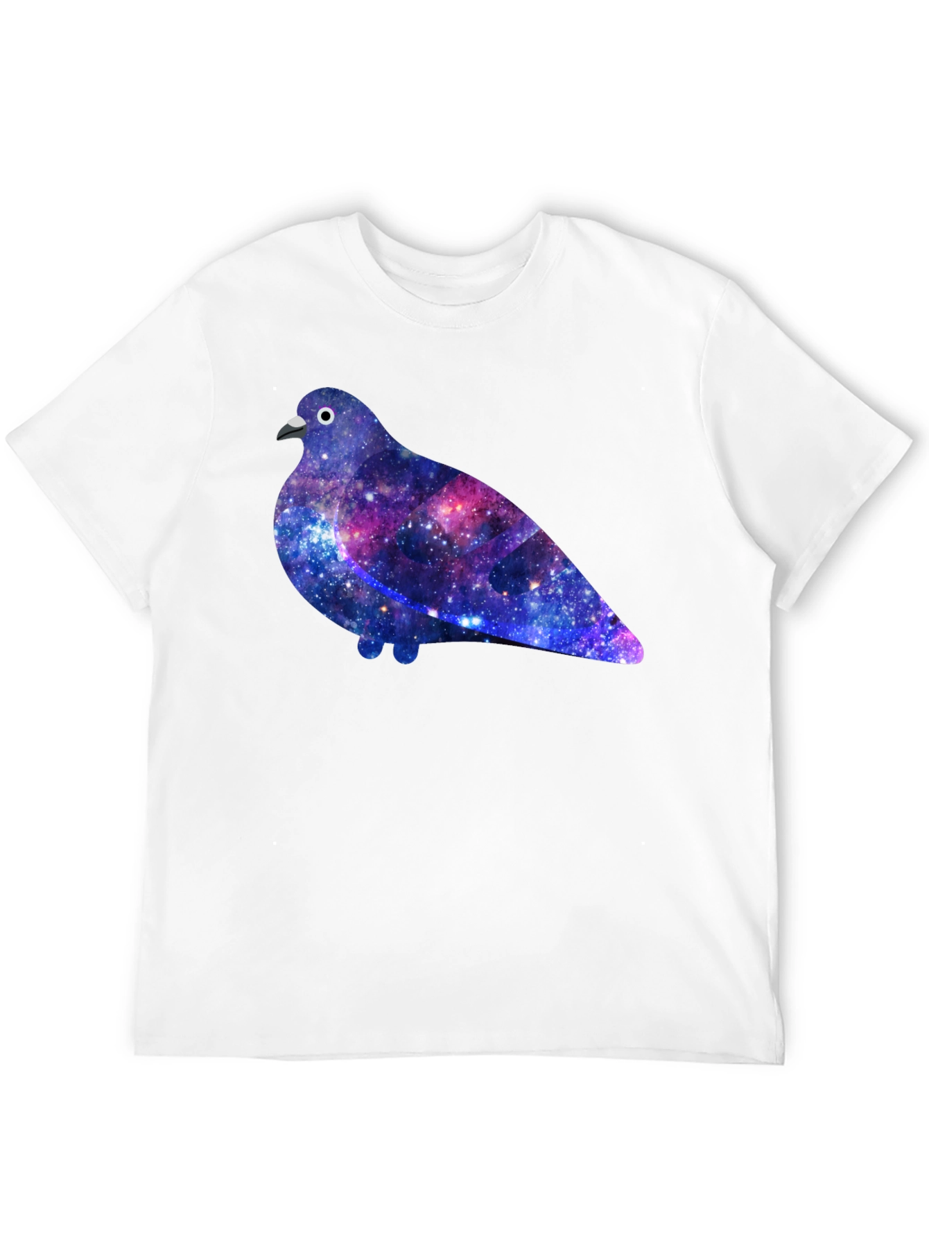 Galaxy Pigeon Graphic Tee - Unique Space Bird T-Shirt